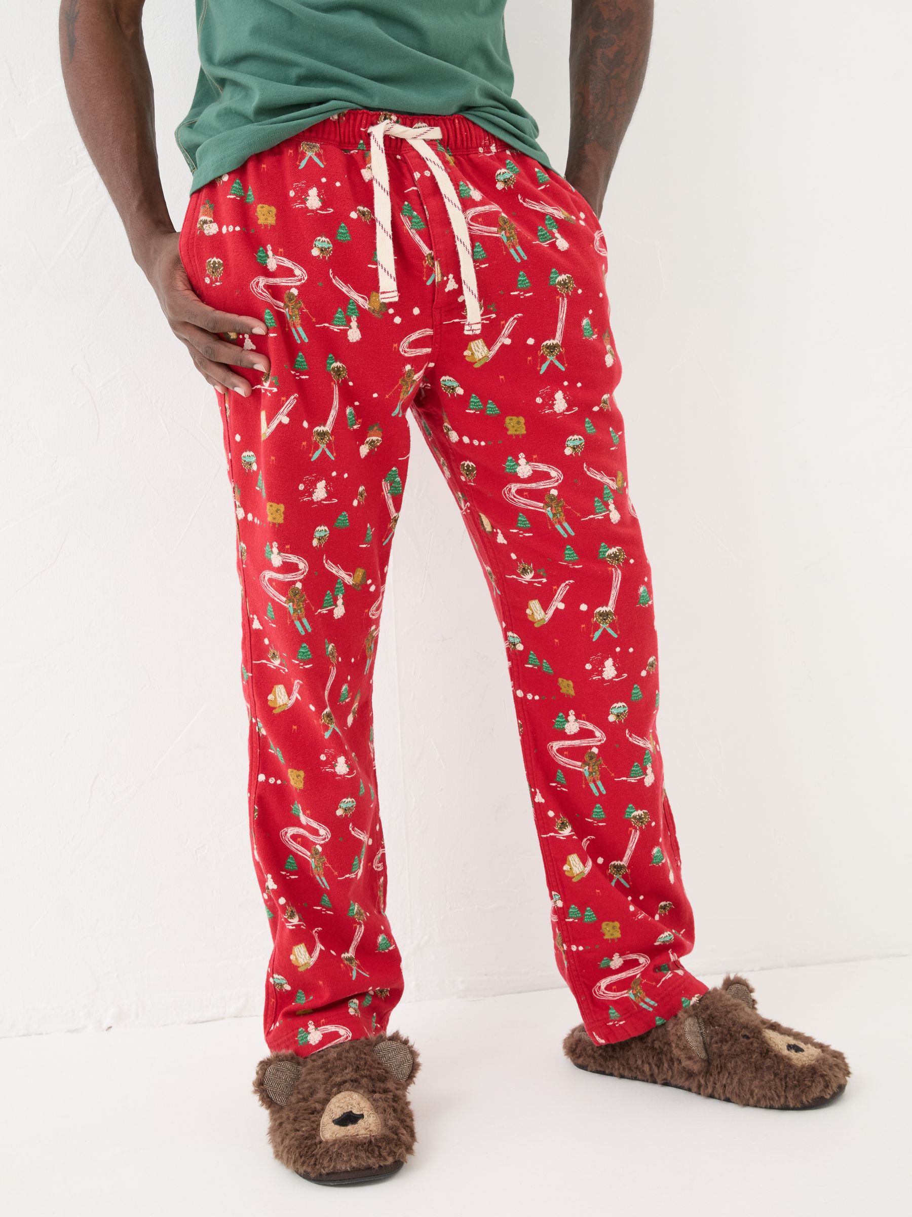 All Red All Good 100% Cotton Pudding Pyjama Bottoms - Image 3 of 6