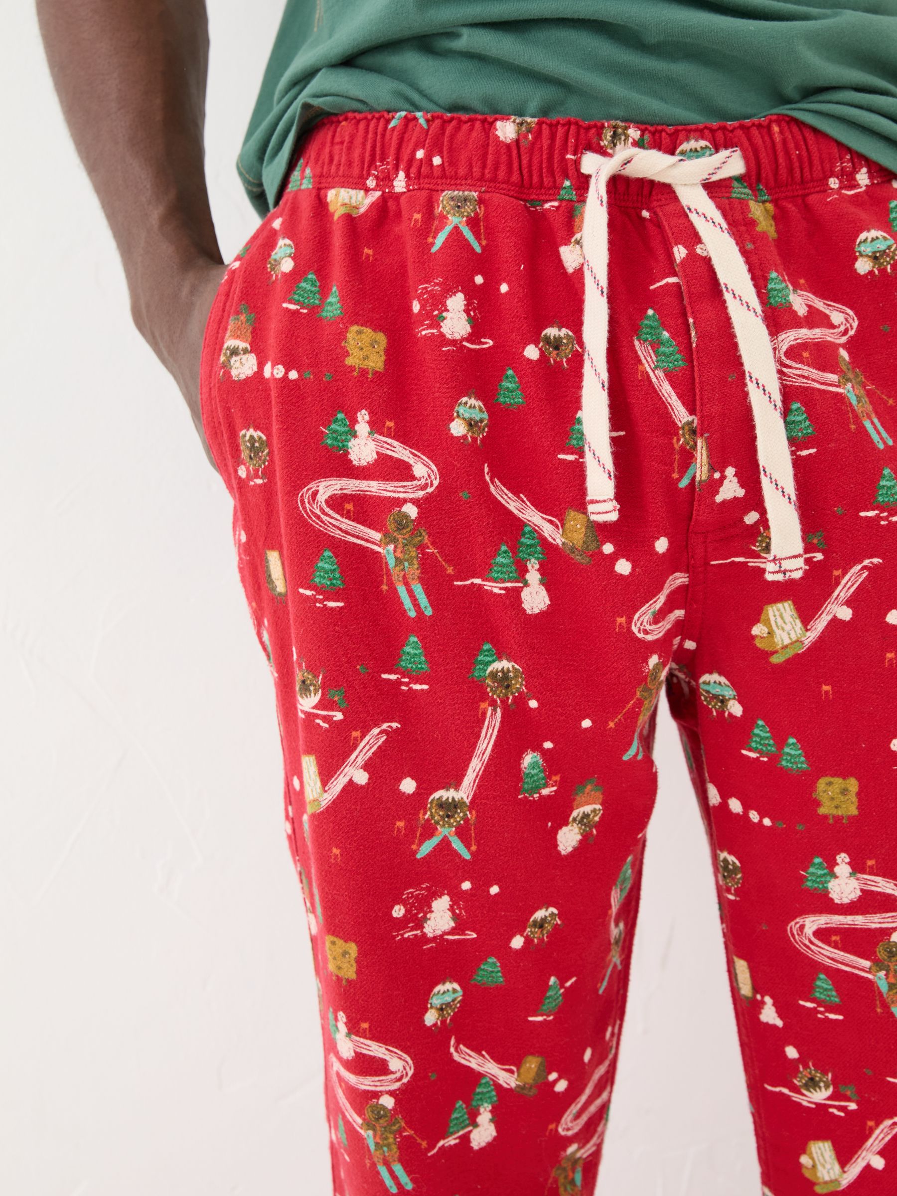 All Red All Good 100% Cotton Pudding Pyjama Bottoms - Image 4 of 6