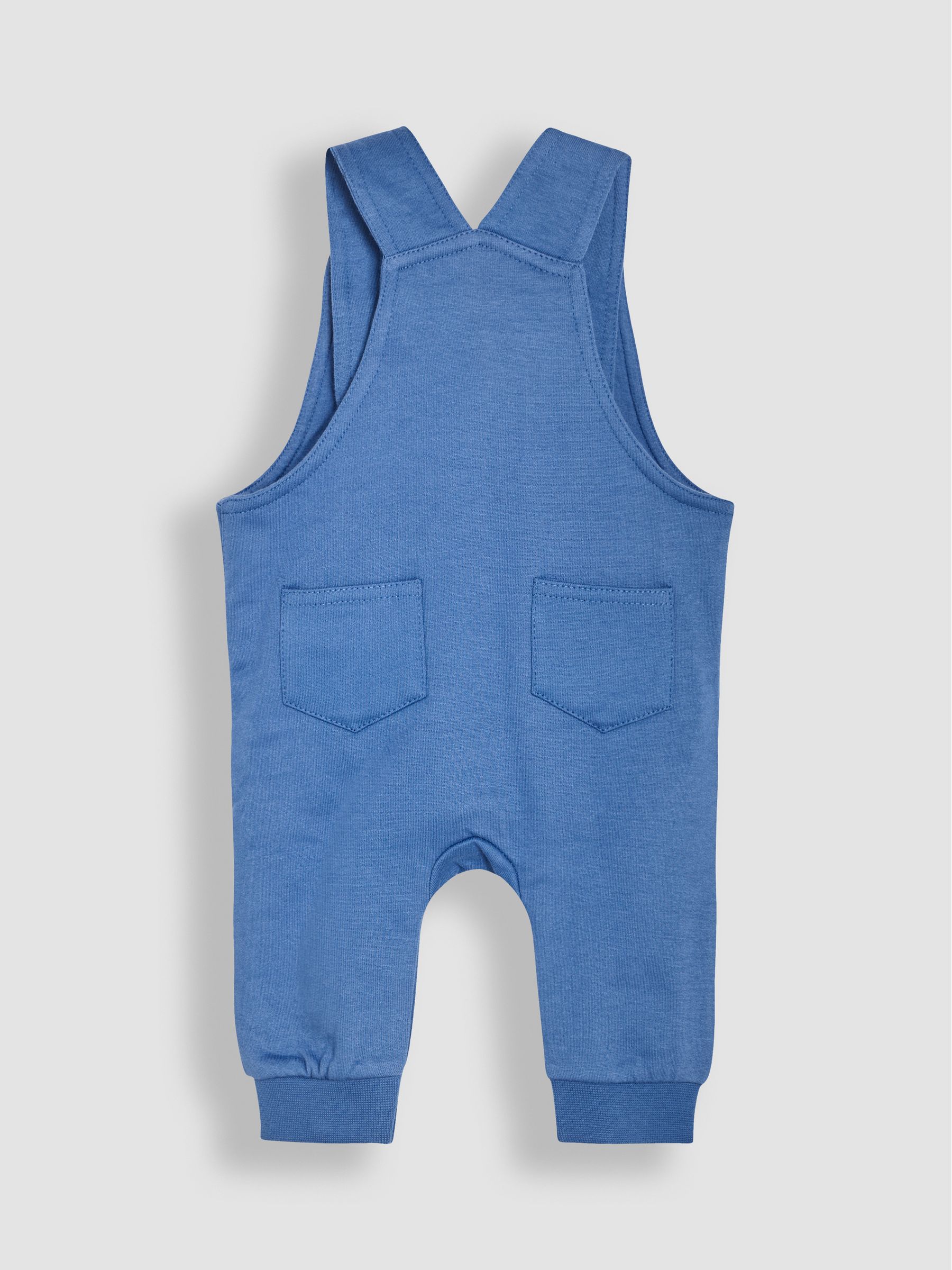 Blue Construction Vehicle Appliqué Dungarees & Top Set - Image 3 of 6