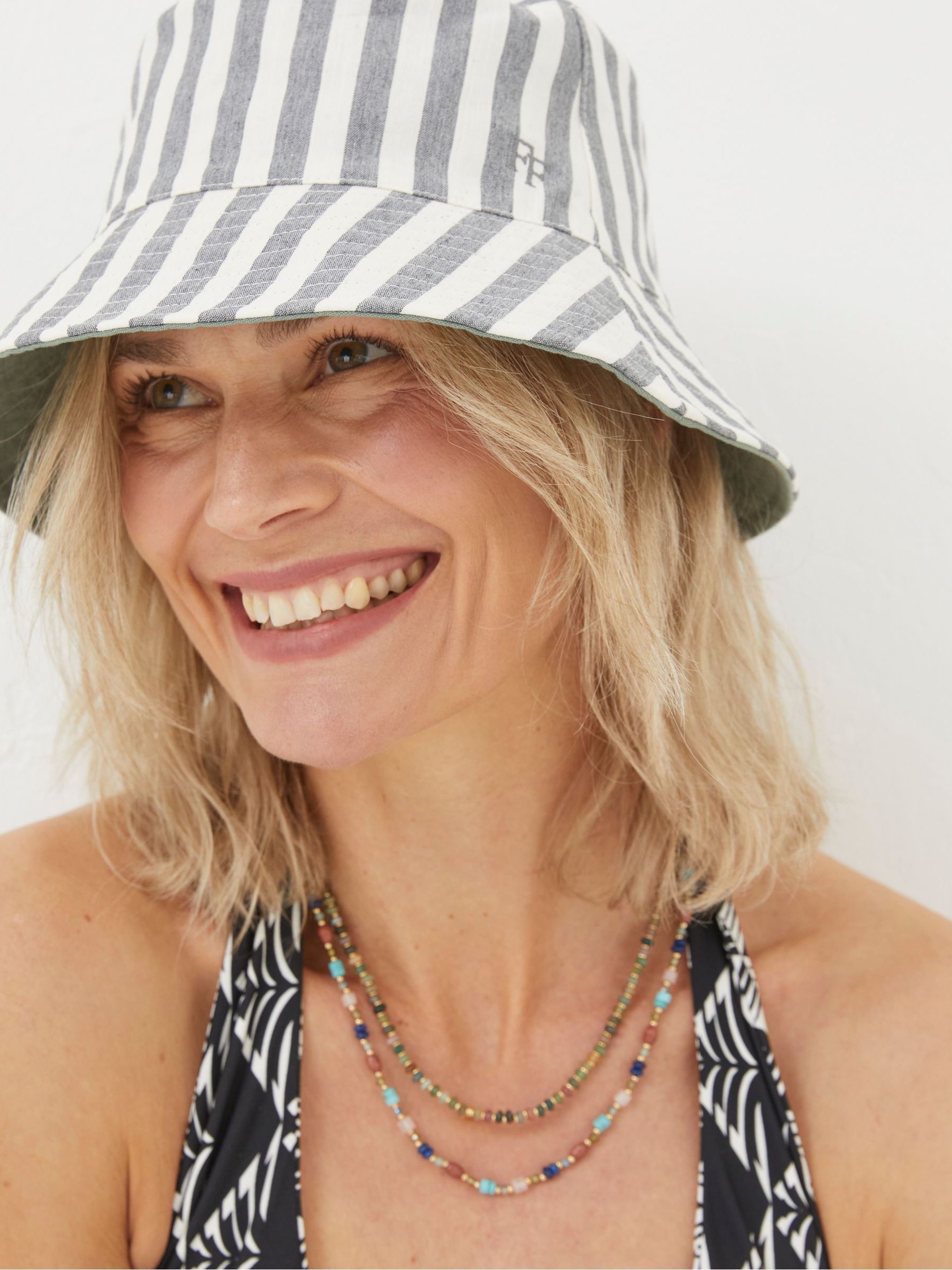 Blue Stripe Reversible Bucket Hat - Image 3 of 3