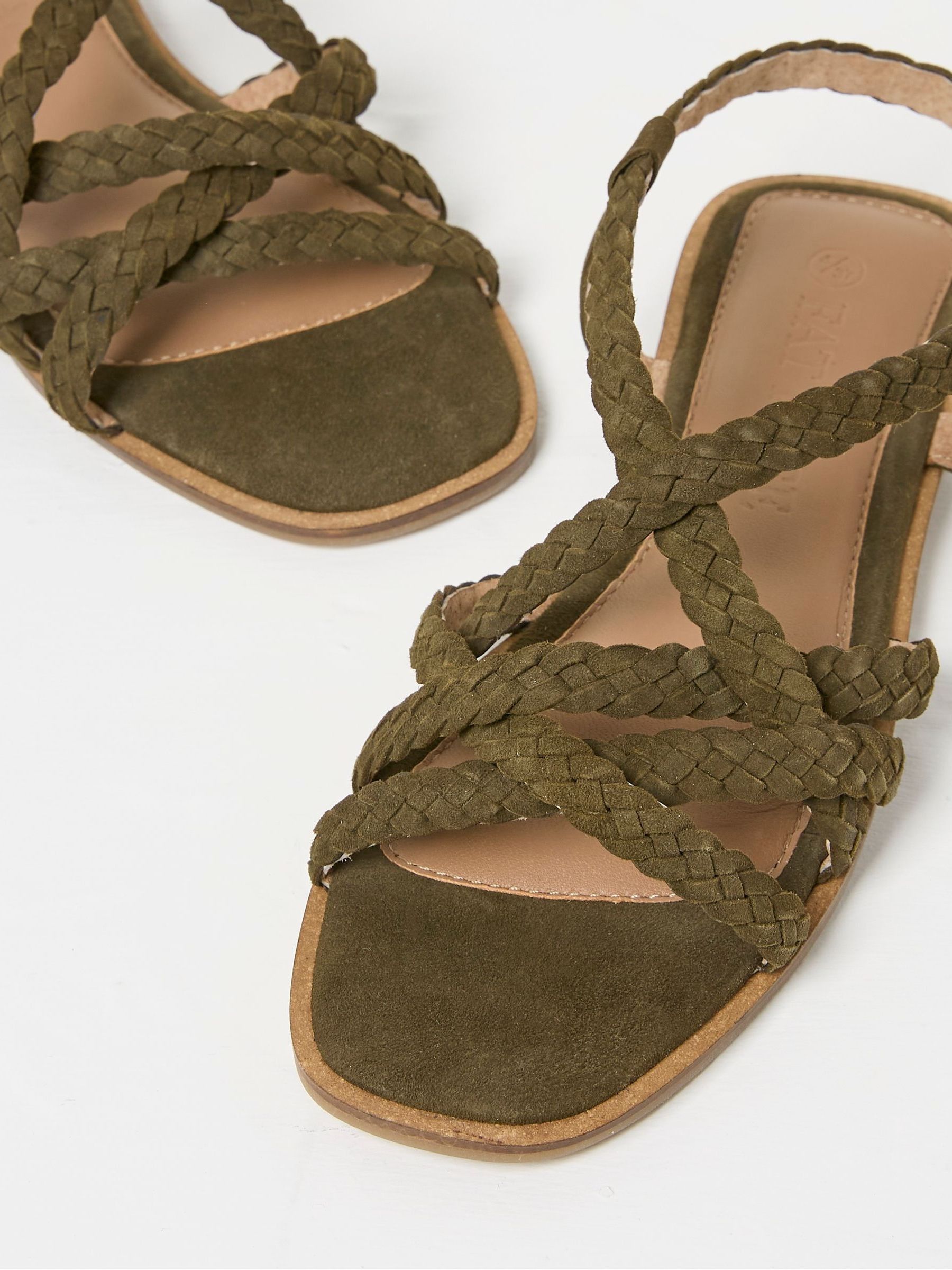 Estelle Green Suede Strap Sandals - Image 3 of 3