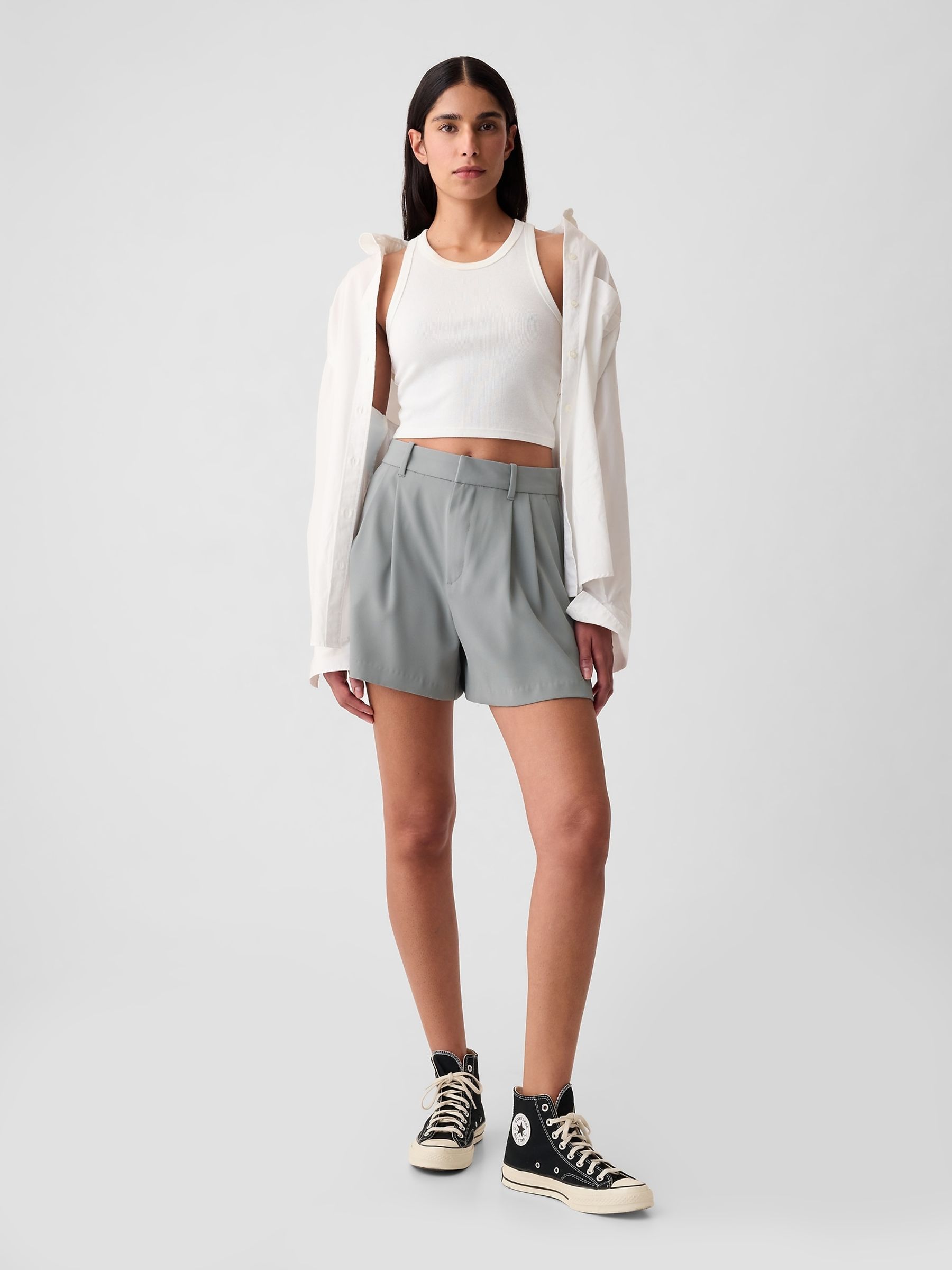 Grey 365 High Waisted Shorts - Image 5 of 5