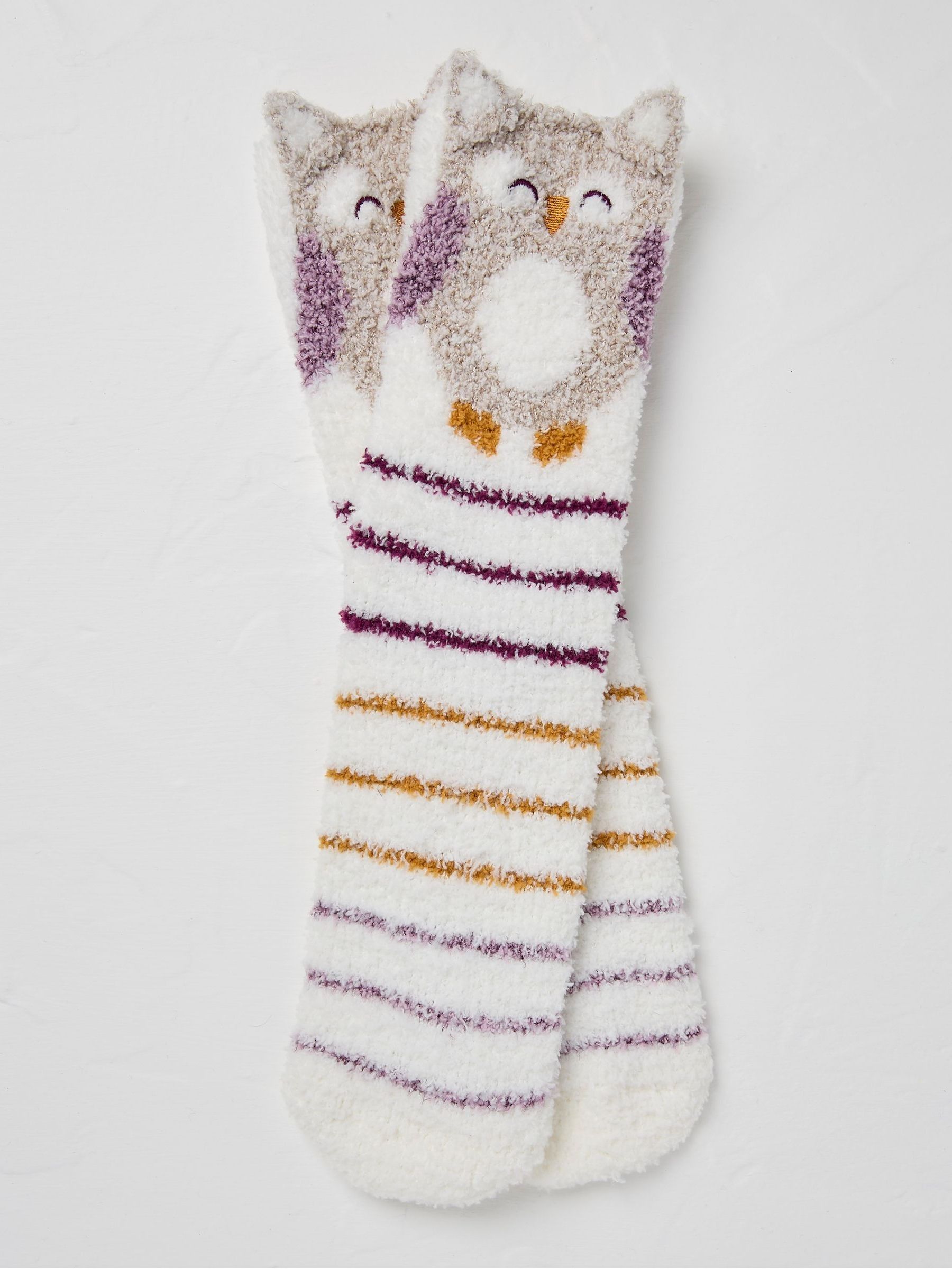 Cream Cosy Owl Socks - Image 1 of 2