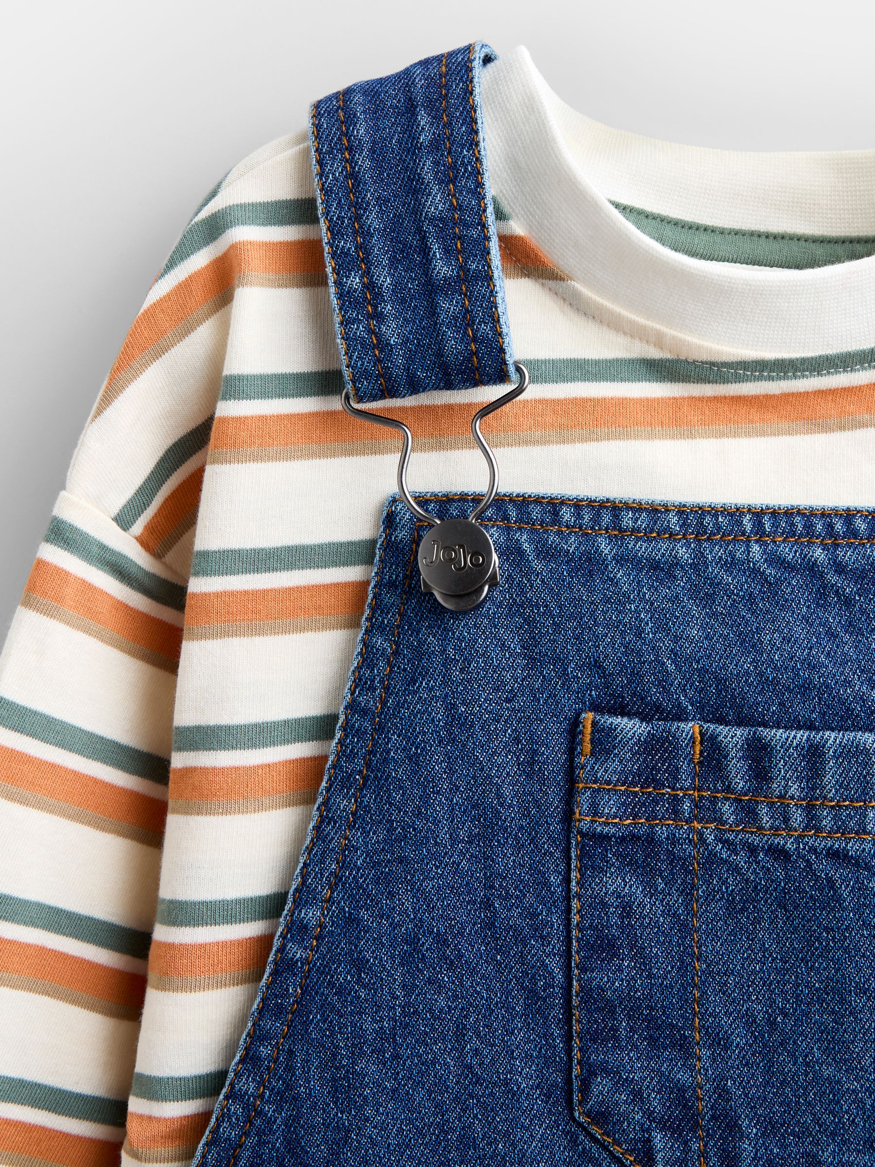 Mid Wash Blue Denim Dungaree Set - Image 7 of 7