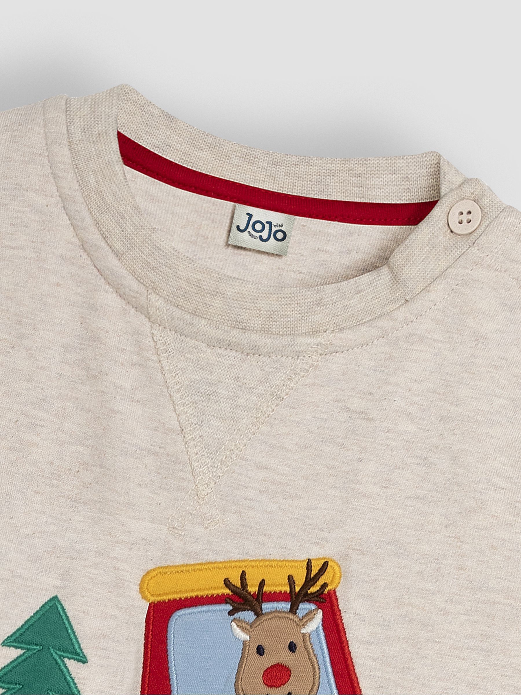 Natural Santa And Reindeer Tractor Sweatshirt - Image 3 of 5
