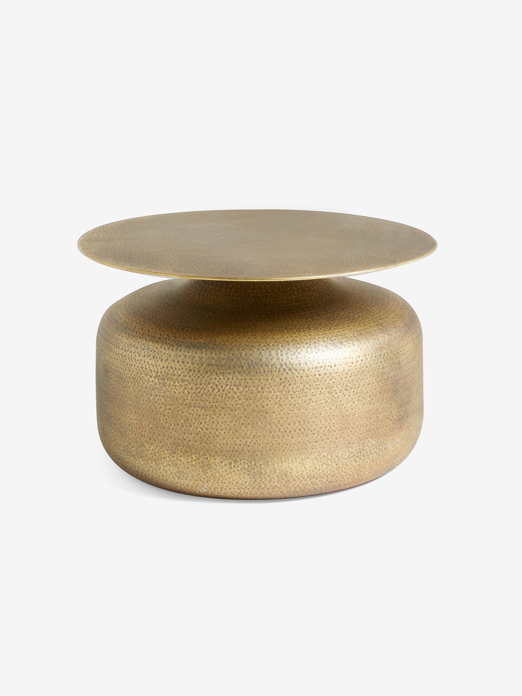 Zuri Metal Coffee Table in Hammered Brass - Image 4 of 6