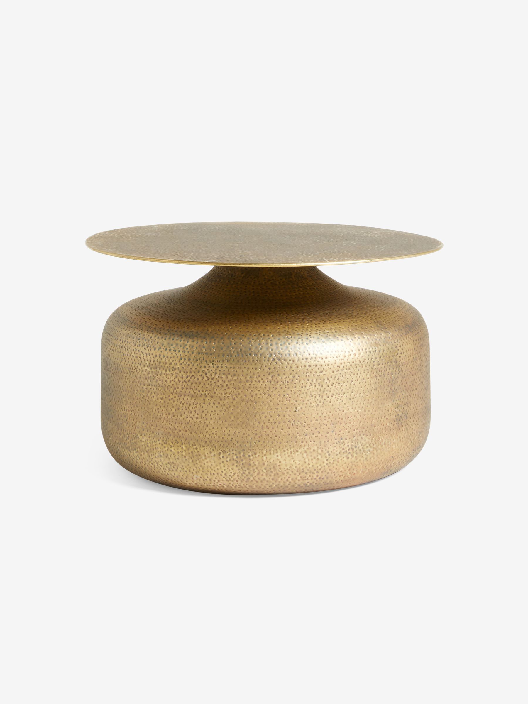 Zuri Metal Coffee Table in Hammered Brass - Image 5 of 6