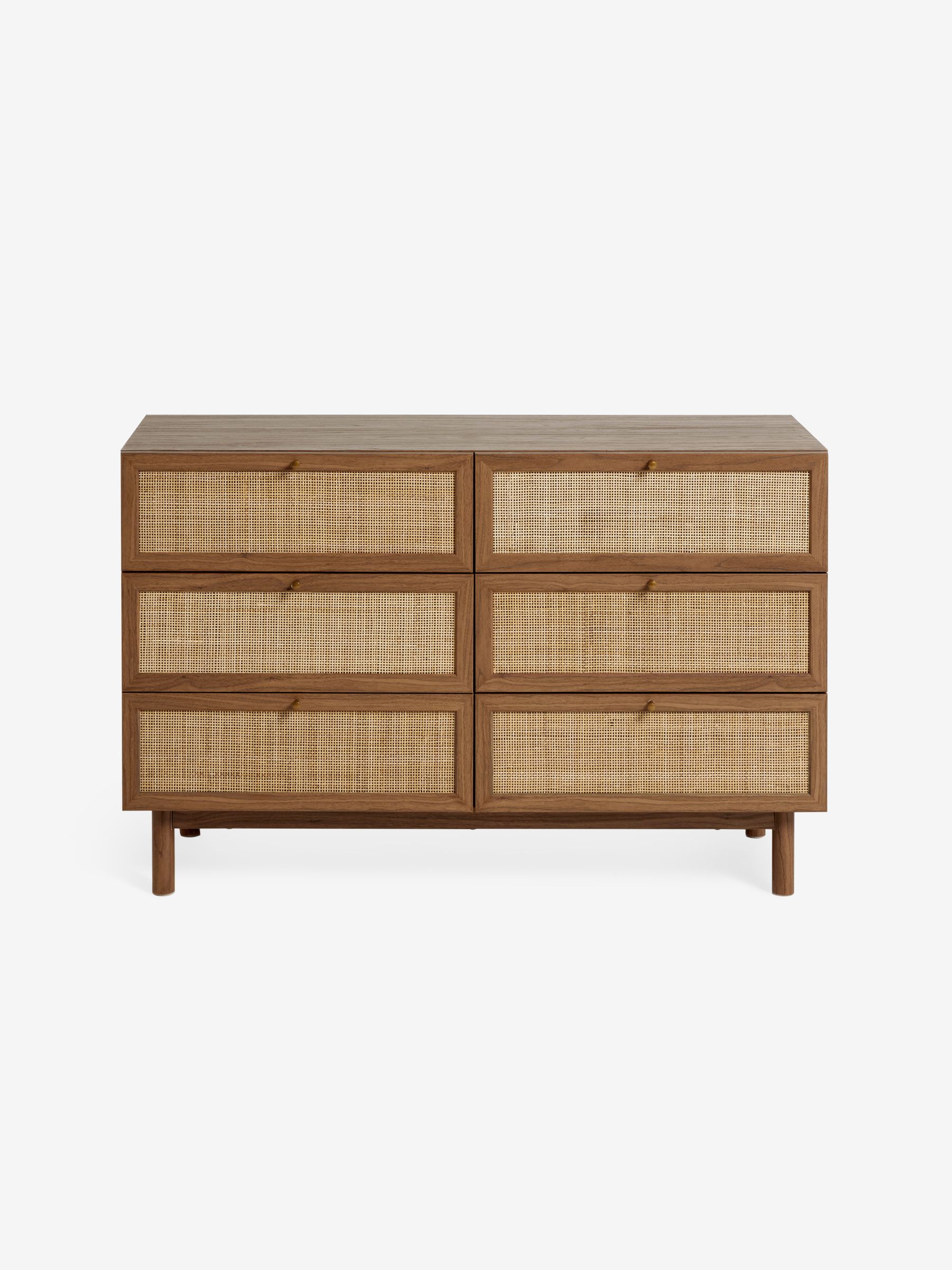 Pavia Rattan 6 Drawer Wide Chest of Drawers in Dark Oak Effect - Image 7 of 7