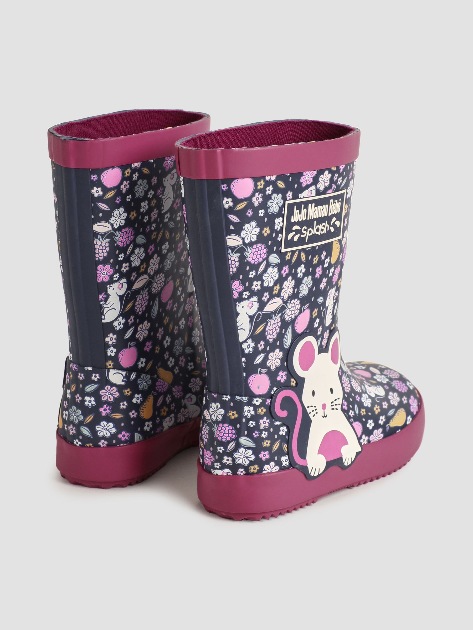 Purple Mouse Printed Wellies - Image 3 of 4