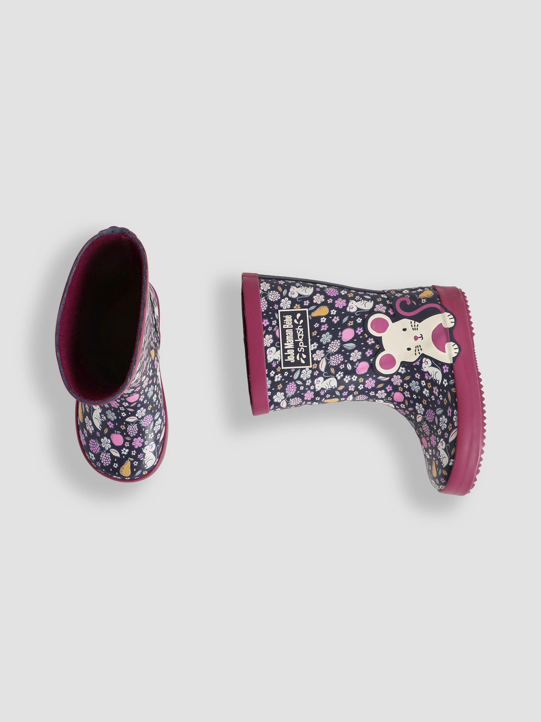 Purple Mouse Printed Wellies - Image 4 of 4
