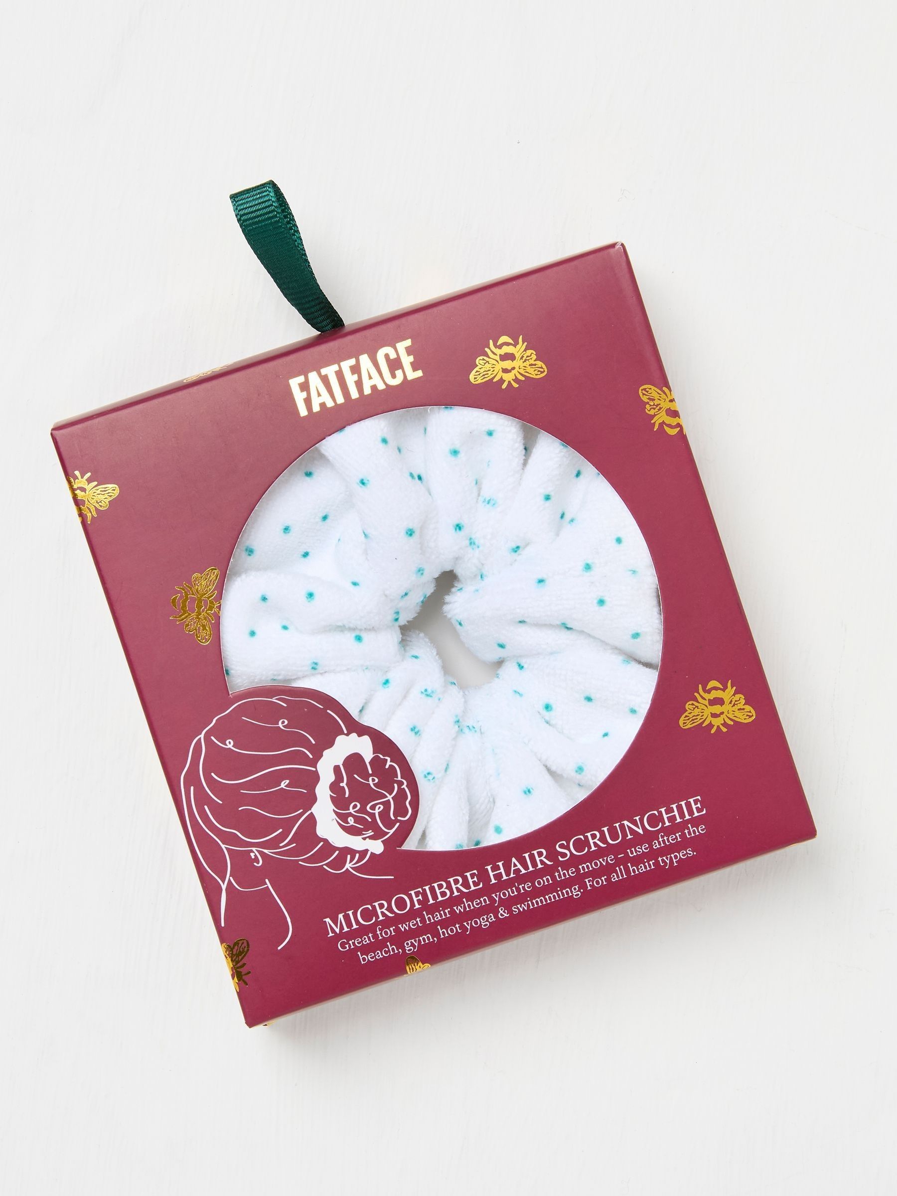 White Microfibre Scrunchie - Image 1 of 2
