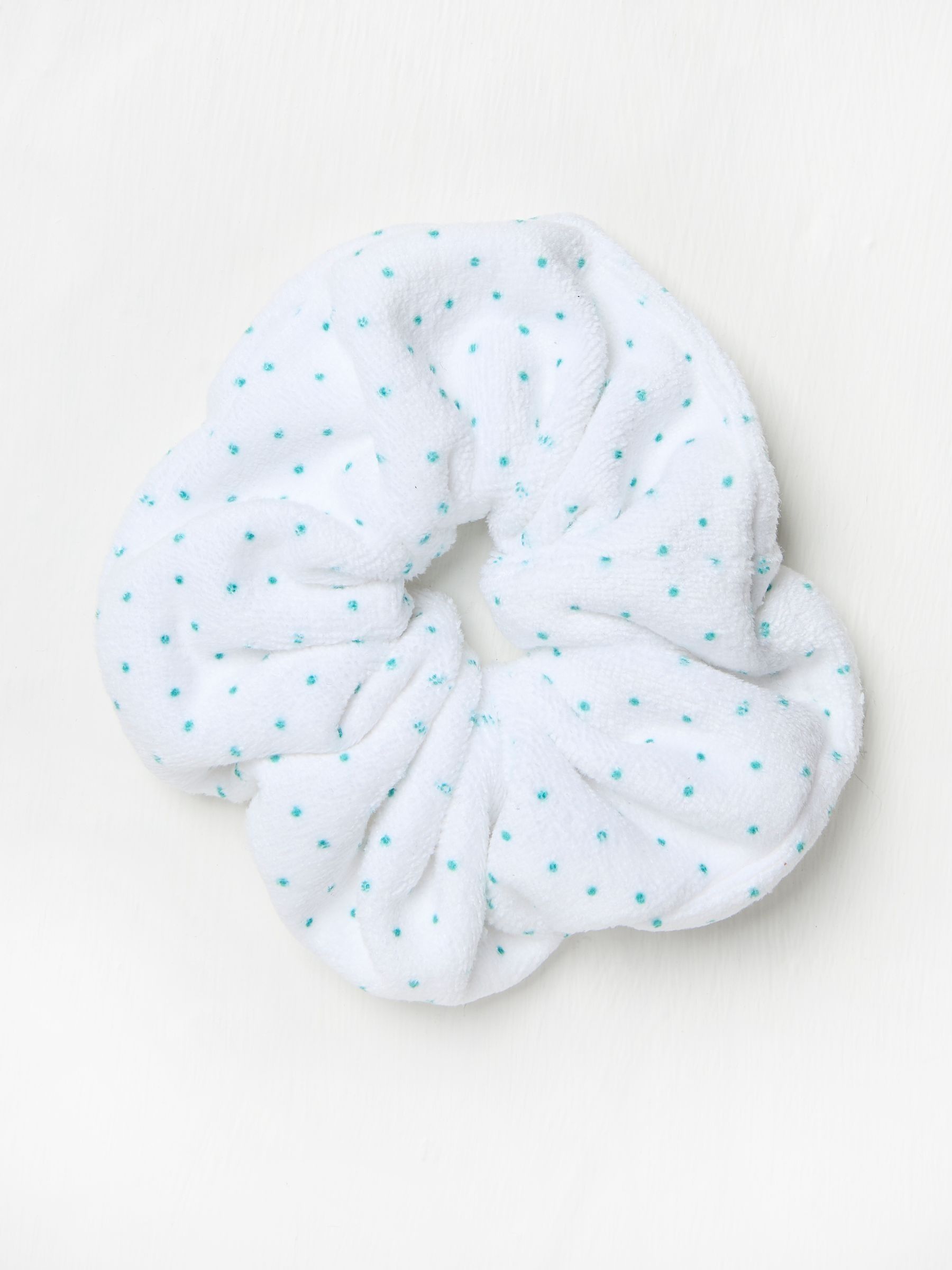White Microfibre Scrunchie - Image 2 of 2