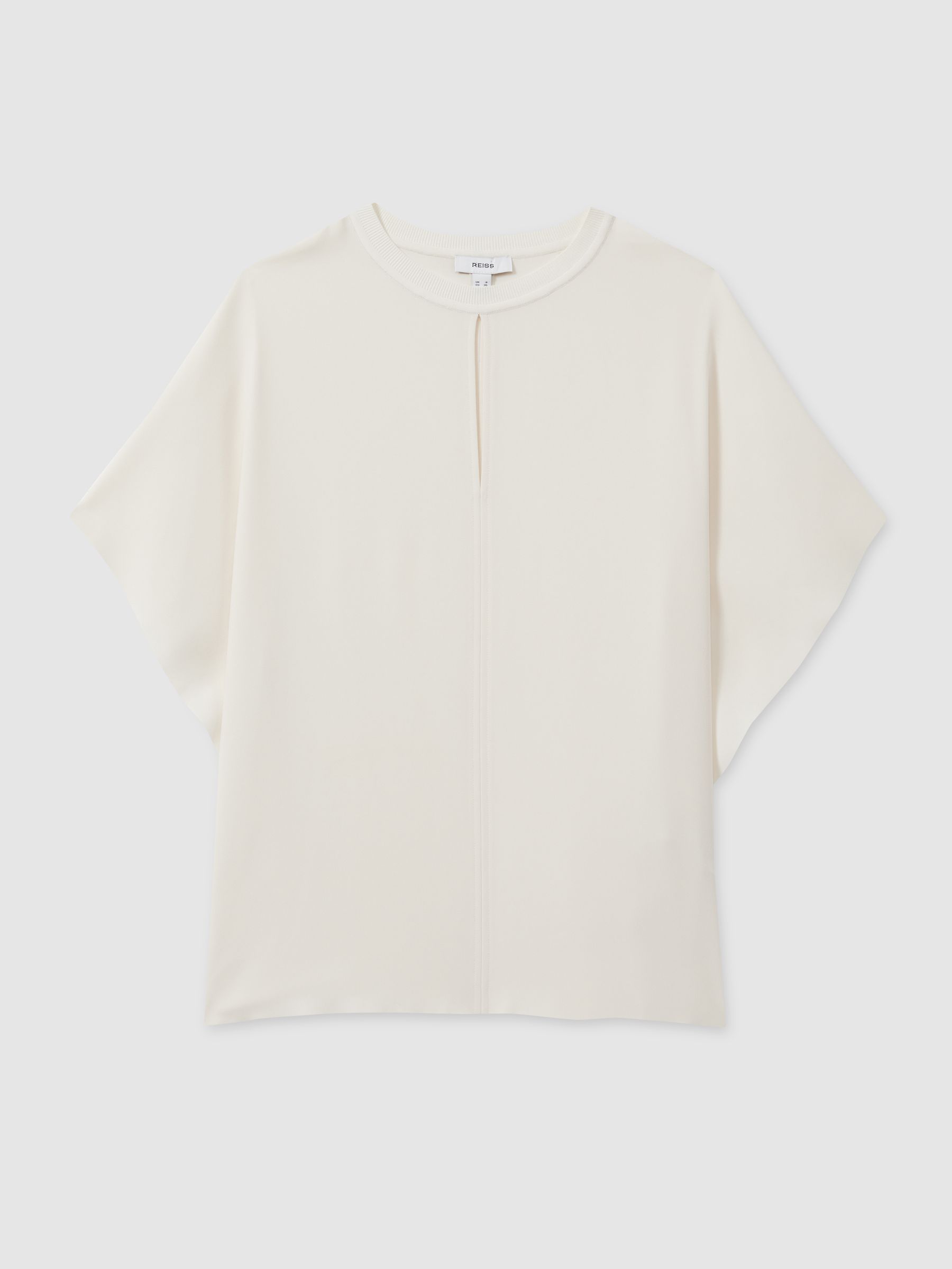 Draped Sleeve Top in Ivory - Image 2 of 7