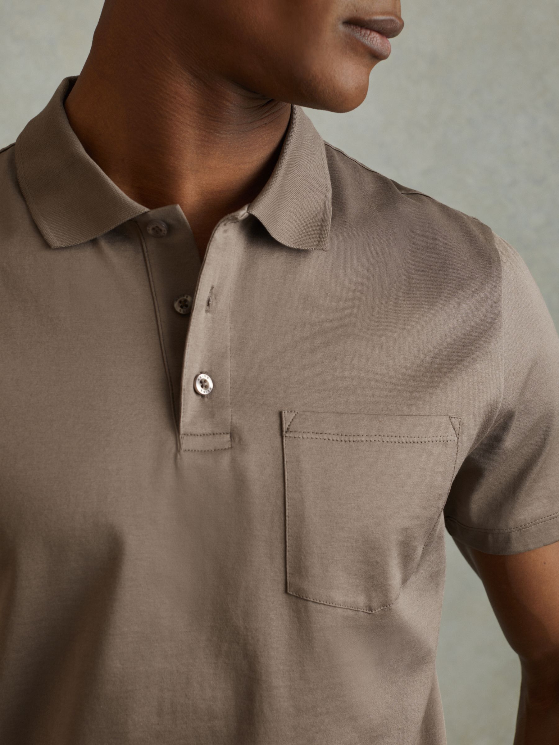 Austin Cinder Mercerised 100% Cotton Polo Shirt - Image 4 of 6 Austin Cinder Mercerised 100% Cotton Polo Shirt - Image 4 of 6