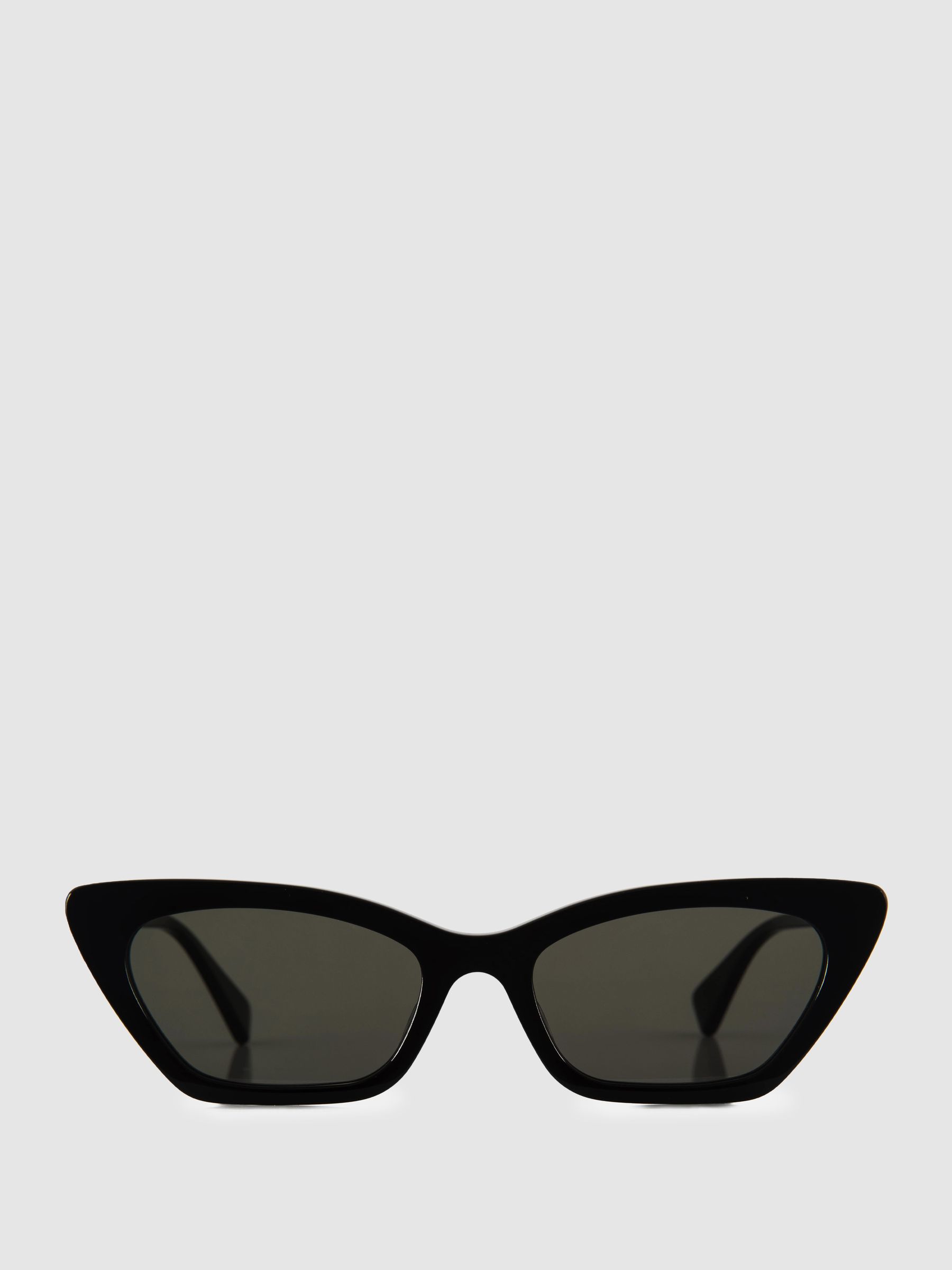 Curry and Paxton Cat Eye Sunglasses in Black - Image 1 of 4