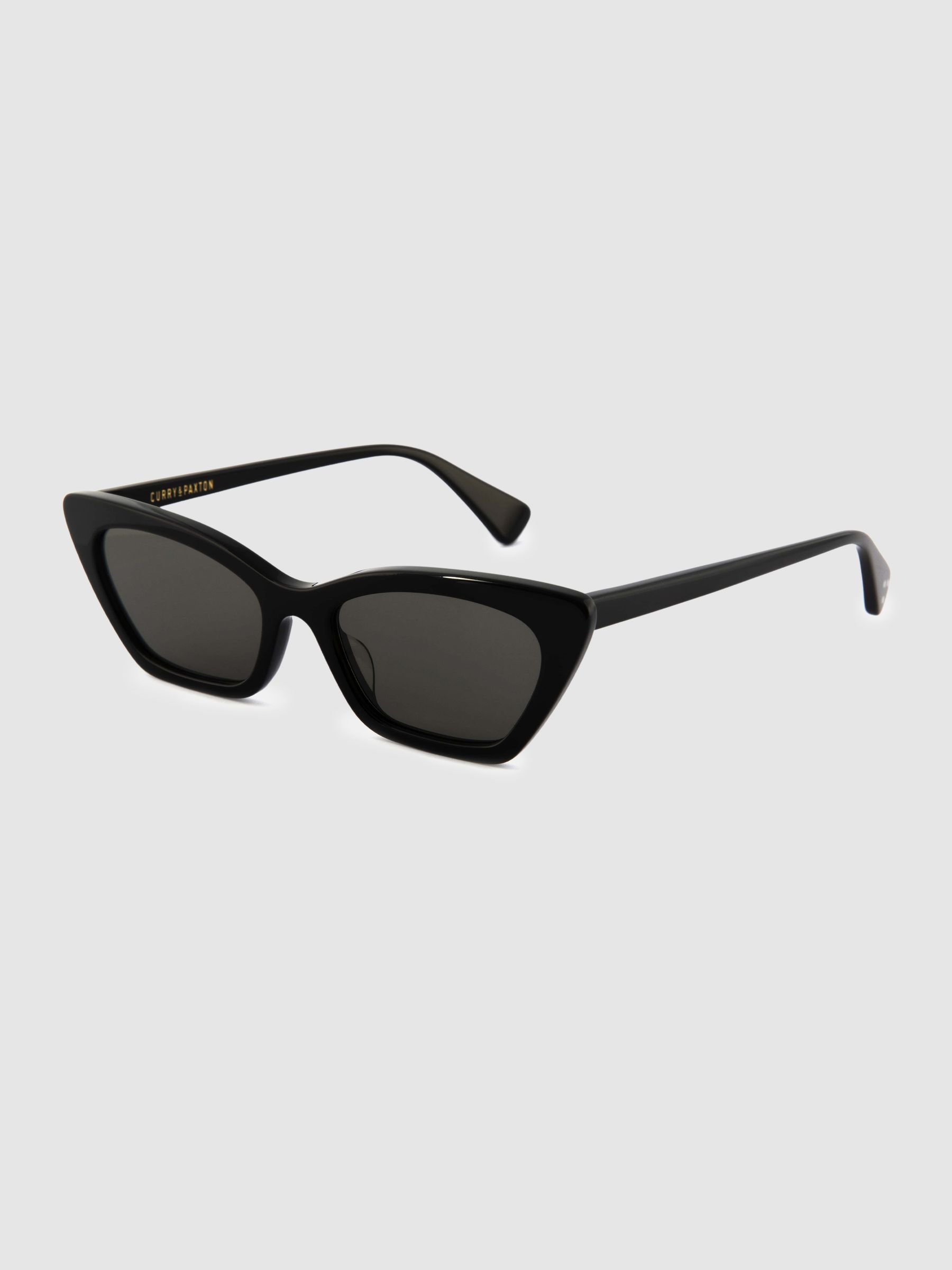 Curry and Paxton Cat Eye Sunglasses in Black - Image 2 of 4