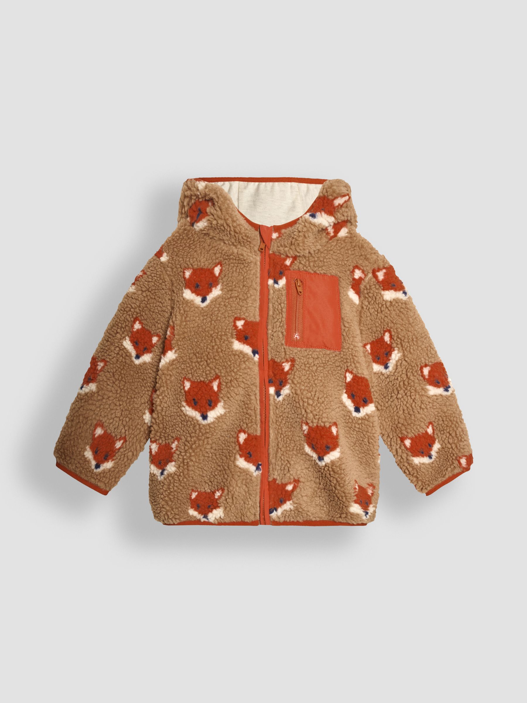 Brown Fox Printed Fleece - Image 1 of 3
