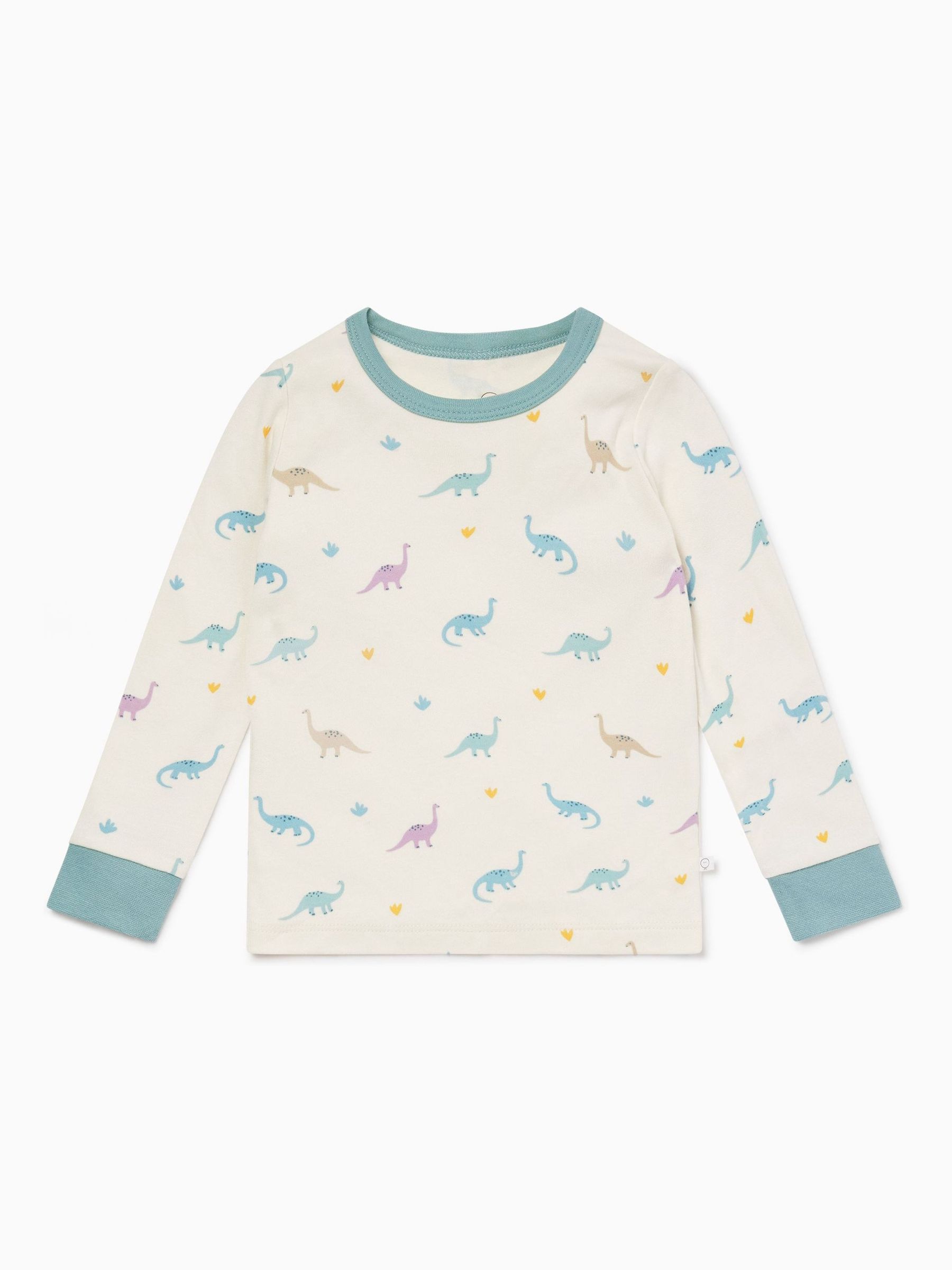 MORI Cream Dinosaur Print Supersoft Dinosaur Long Sleeve Pyjama Set - Image 4 of 4 MORI Cream Dinosaur Print Supersoft Dinosaur Long Sleeve Pyjama Set - Image 4 of 4