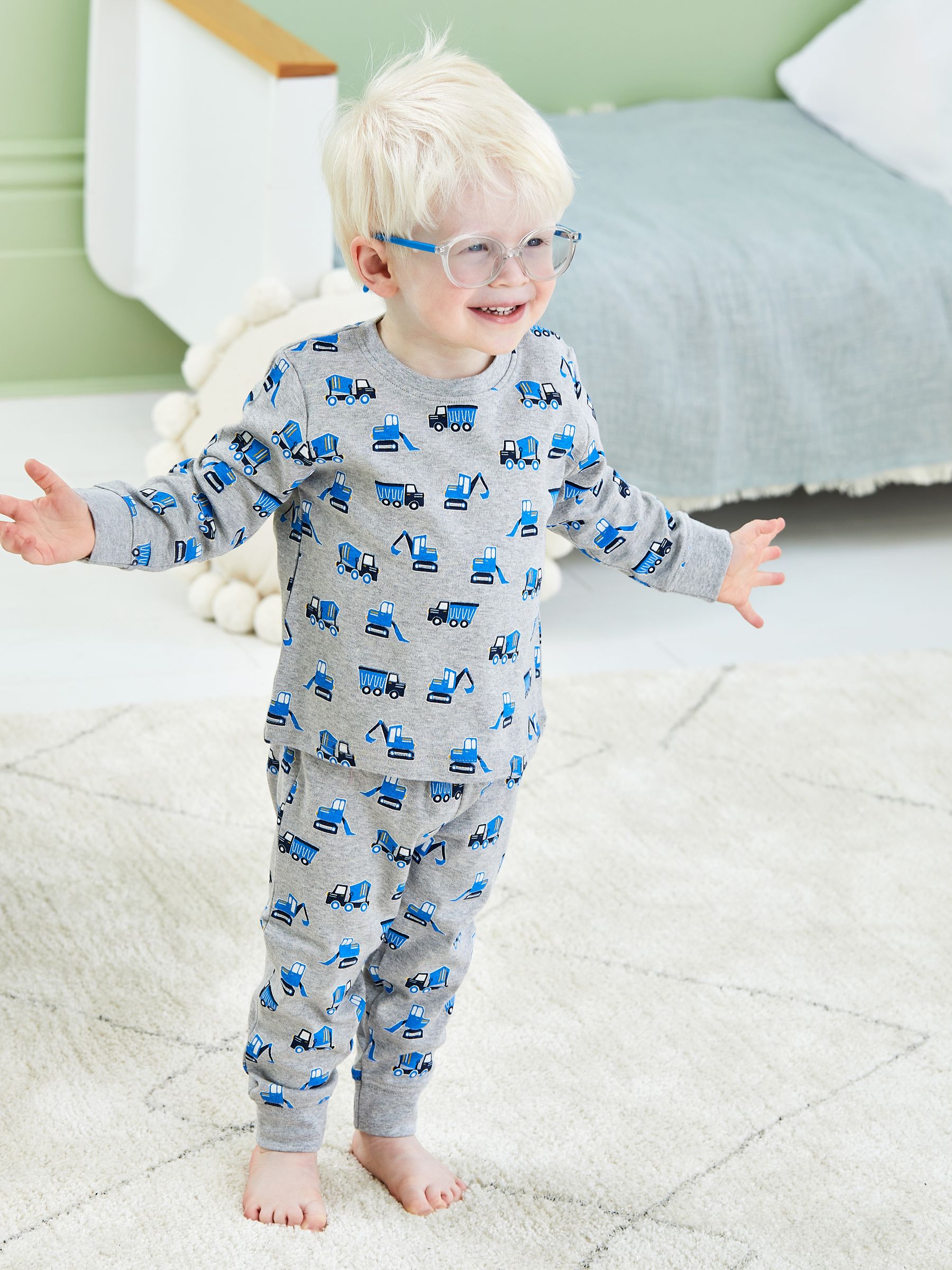 Marl Grey Transport Jersey Pyjamas - Image 6 of 8