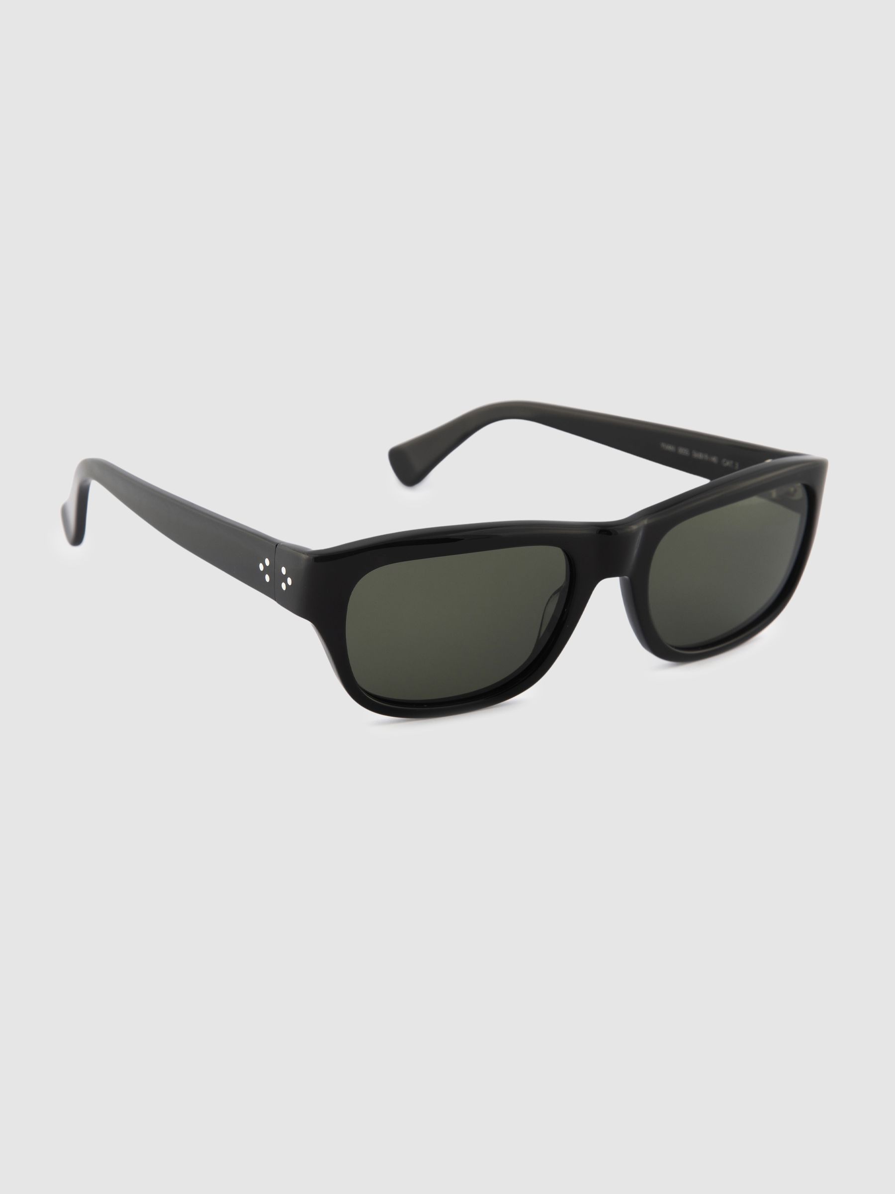 Curry and Paxton Narrow Rectangular Sunglasses in Black - image 2