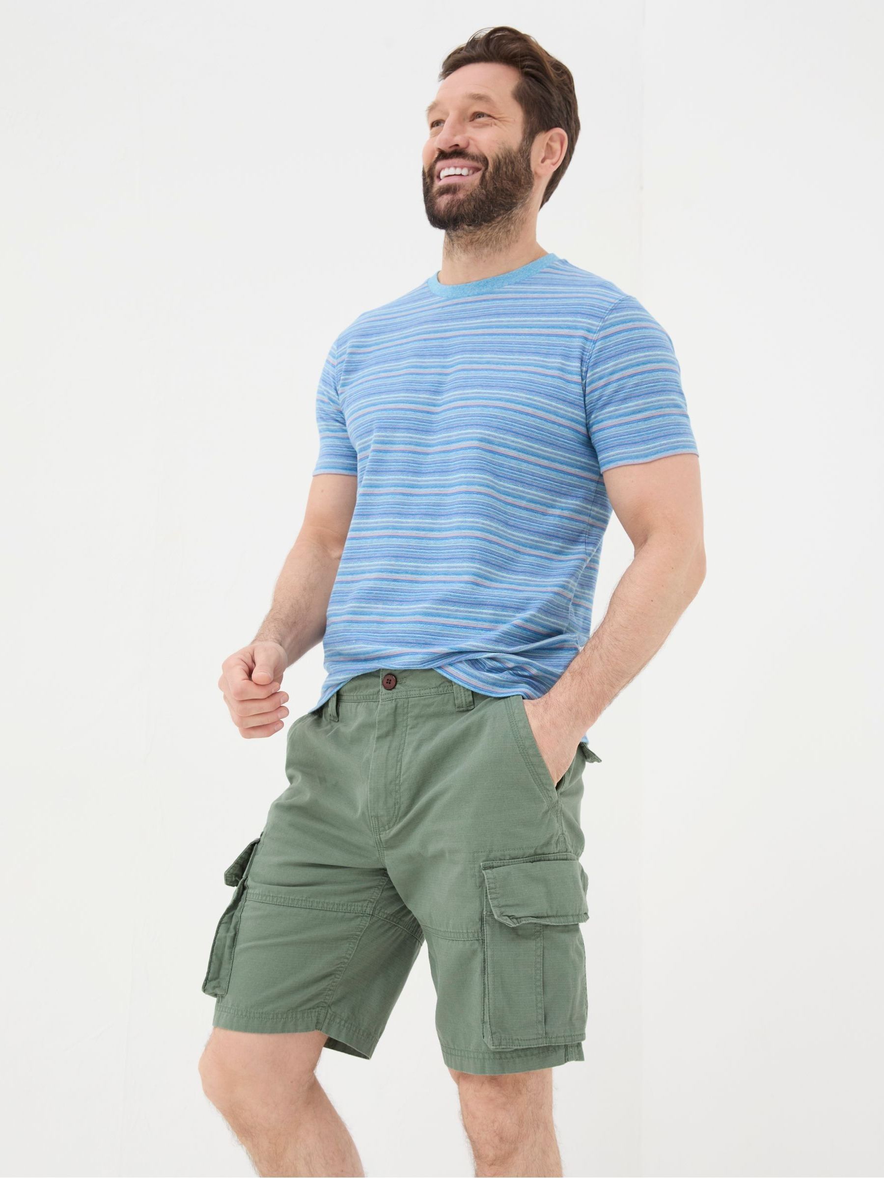 Bude Green Ripstop Cargo Shorts FatFace