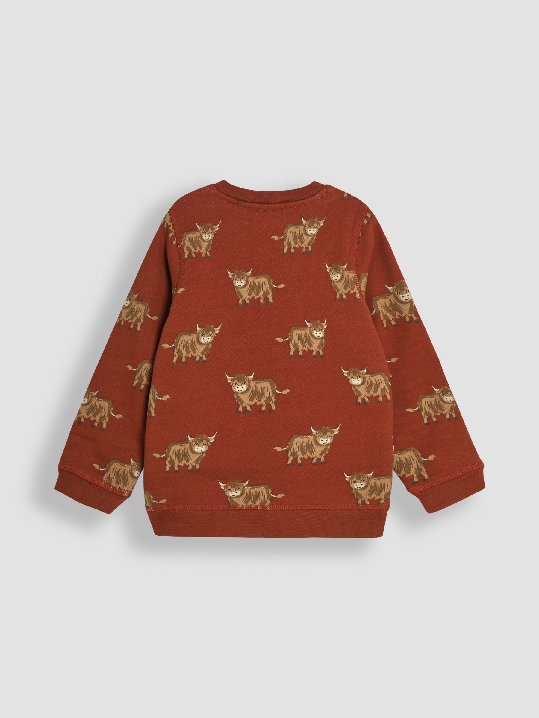Rust Highland Cow Printed Sweatshirt - Image 2 of 3