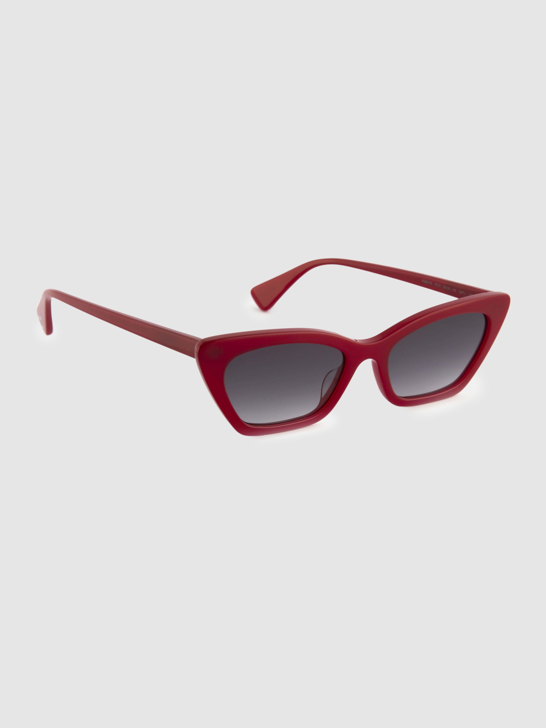Curry and Paxton Cat Eye Sunglasses in Red - Image 3 of 4