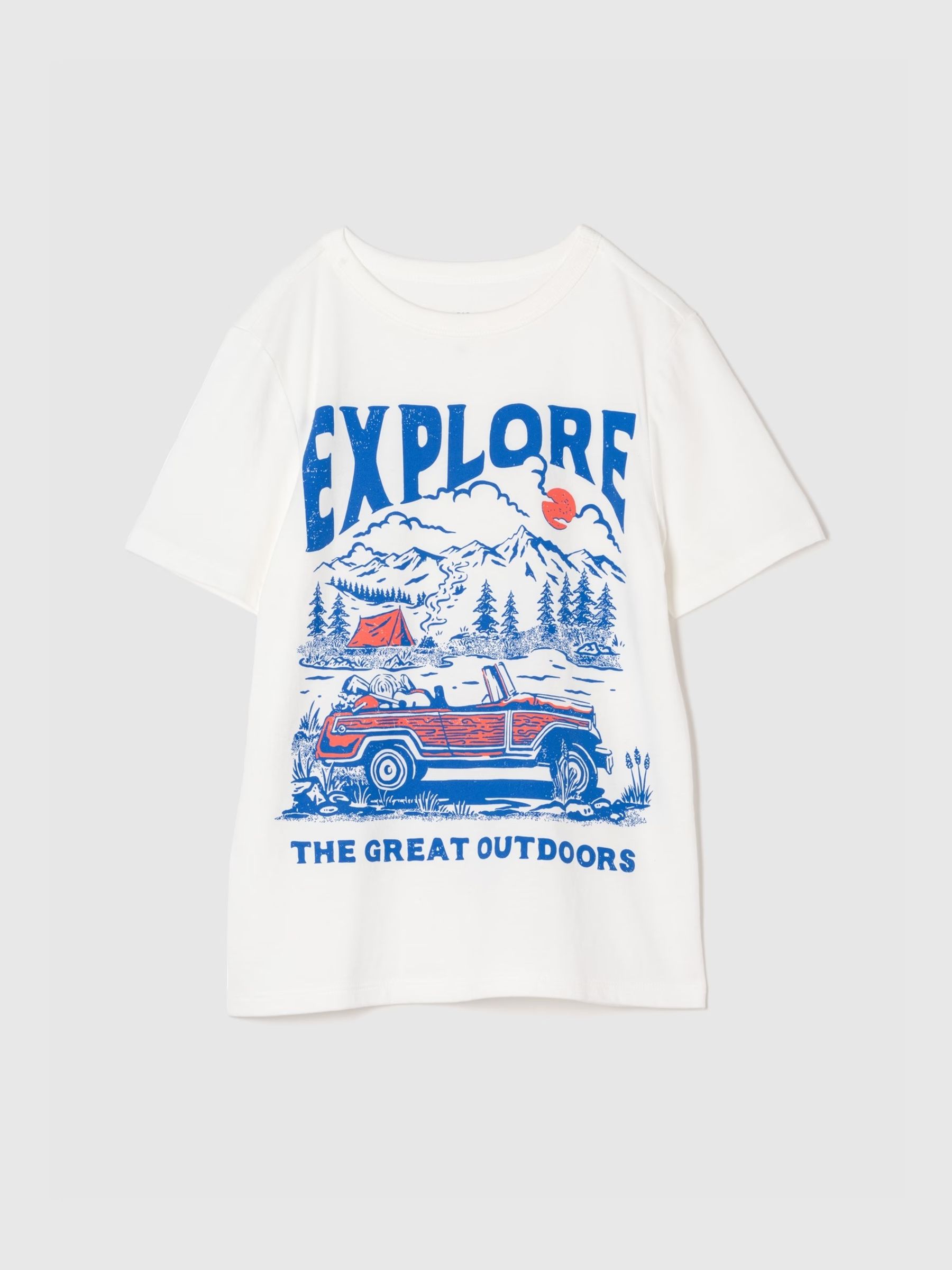 White Graphic Crew Neck Short Sleeve T-Shirt (4-13yrs) - Image 1 of 1