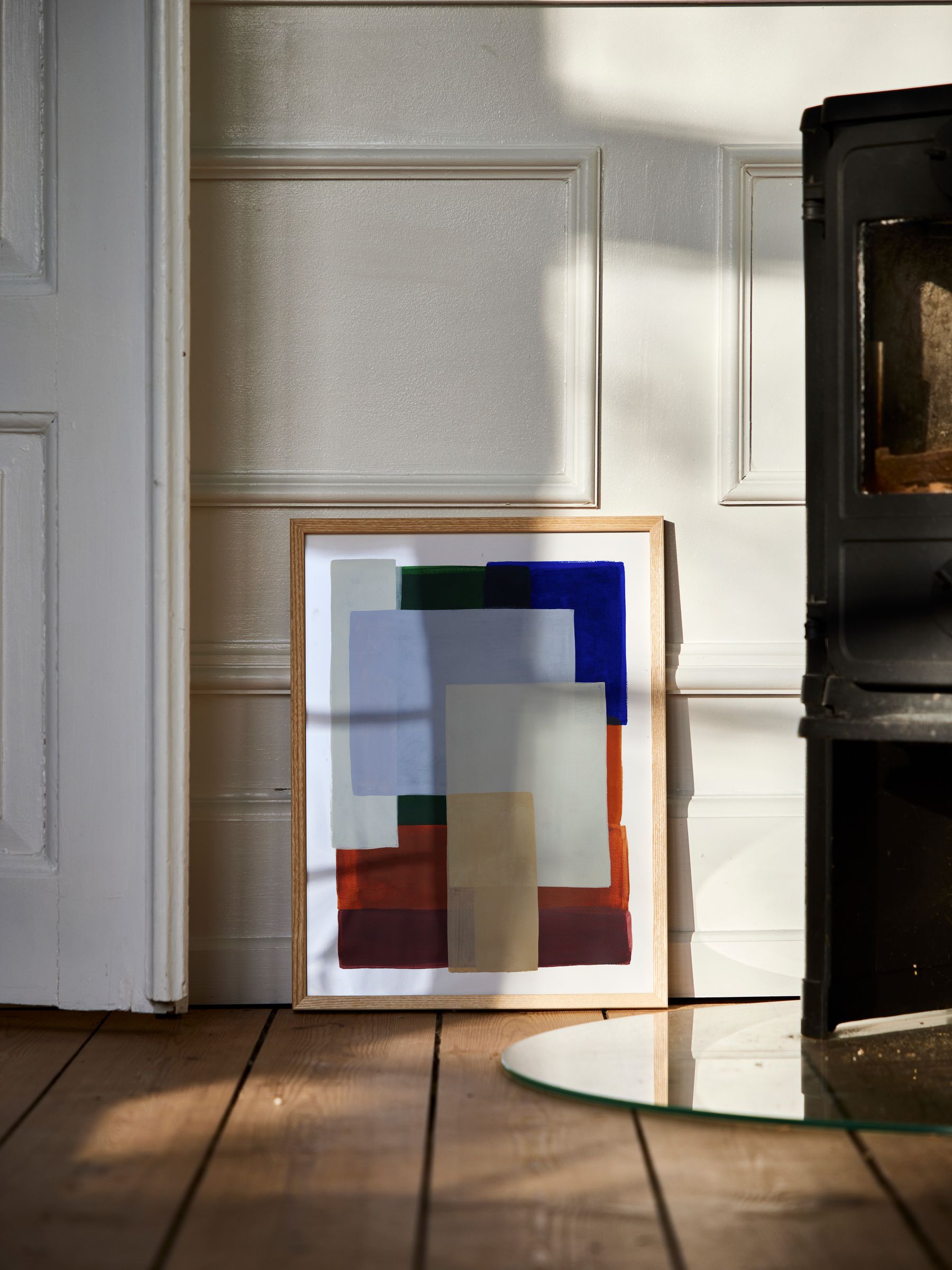 Paper Collective Multi Layers 01 Framed Wall Art Print in Natural Oak Frame - Image 2 of 4