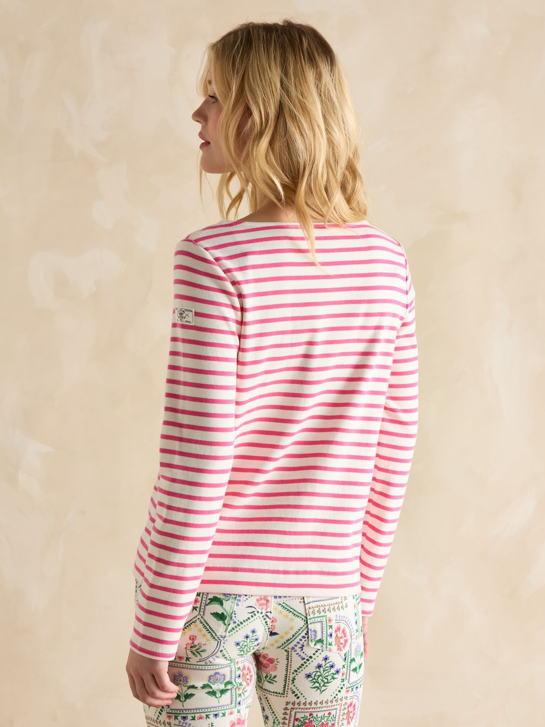 Harbour Bright Pink Boat Neck Breton Top - Image 2 of 6