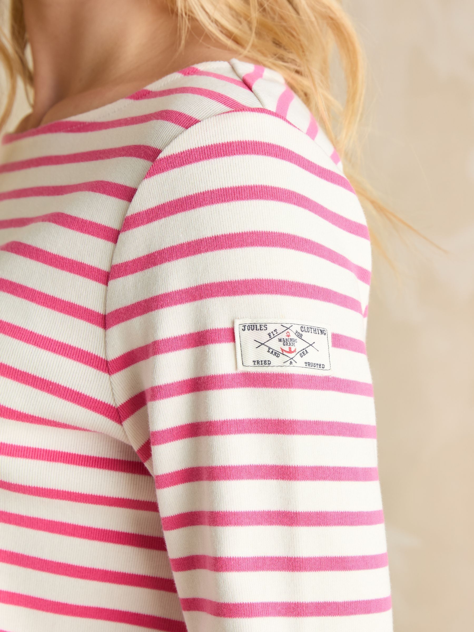 Harbour Bright Pink Boat Neck Breton Top - Image 5 of 6
