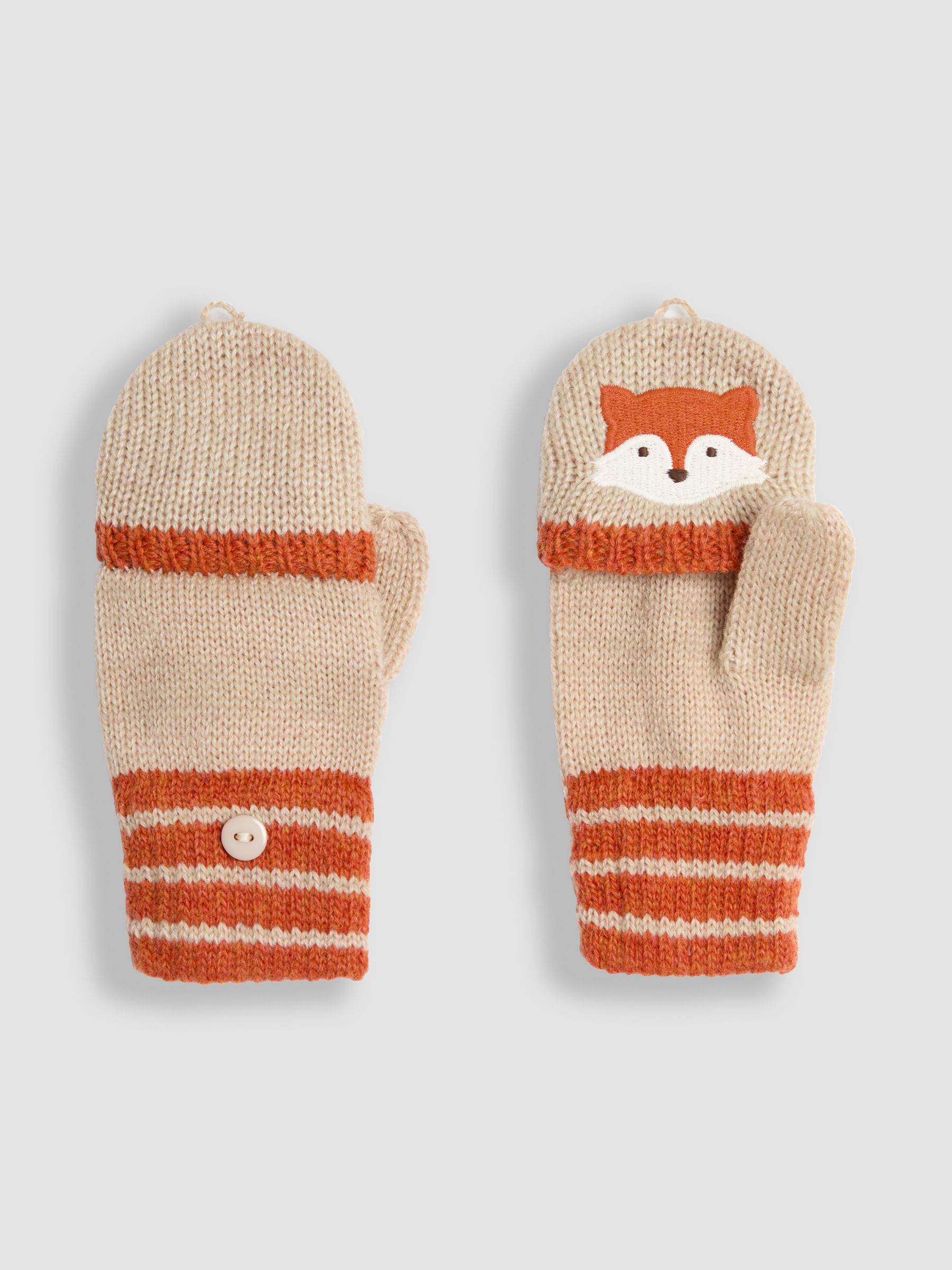 Natural Fox Novelty Mittens With Fingers - Image 3 of 3