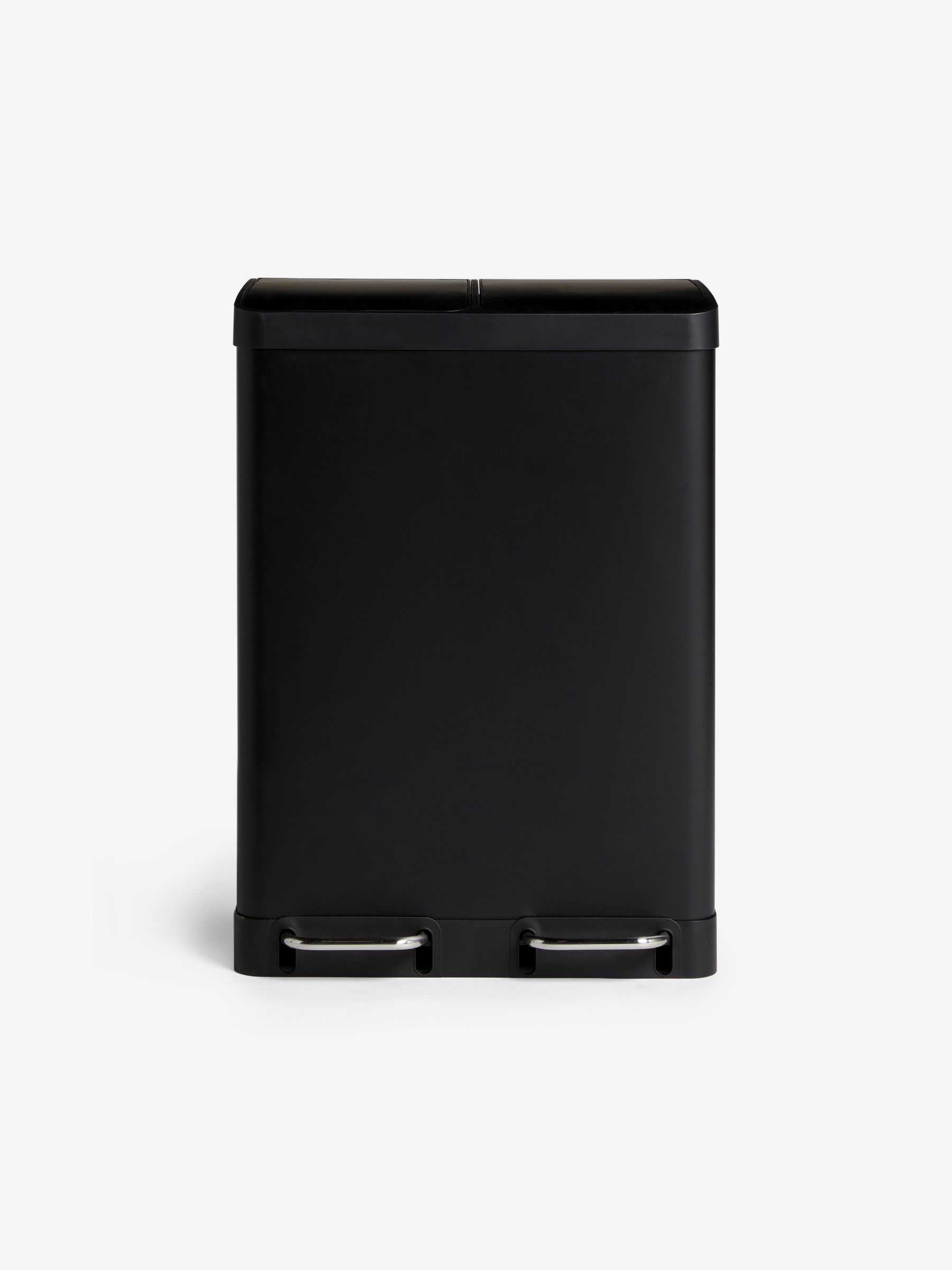 2 Section 60 Litre Recycling and Waste Colter Bin in Black - Image 5 of 5