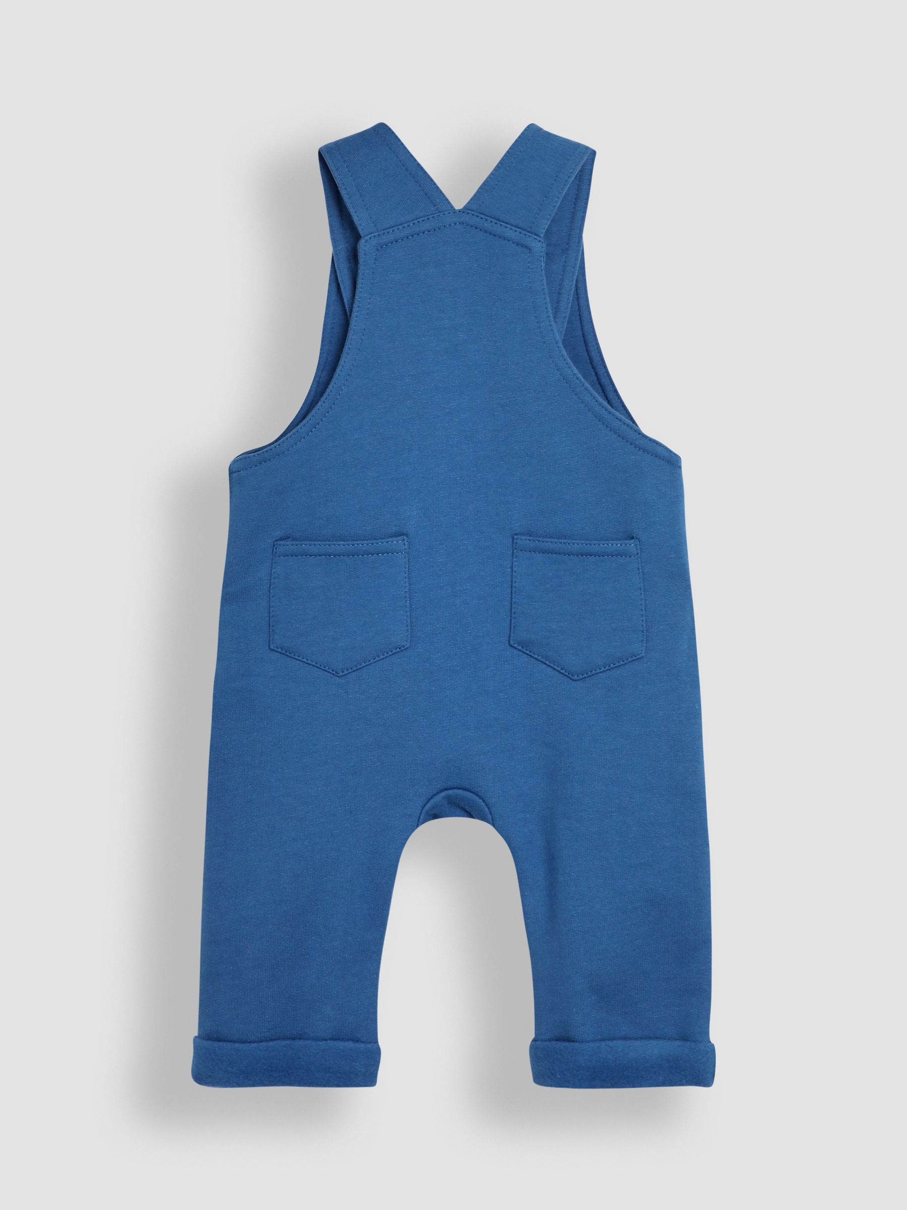 Blue Tractor & Trailer Appliqué Dungarees and Top Set - Image 3 of 7