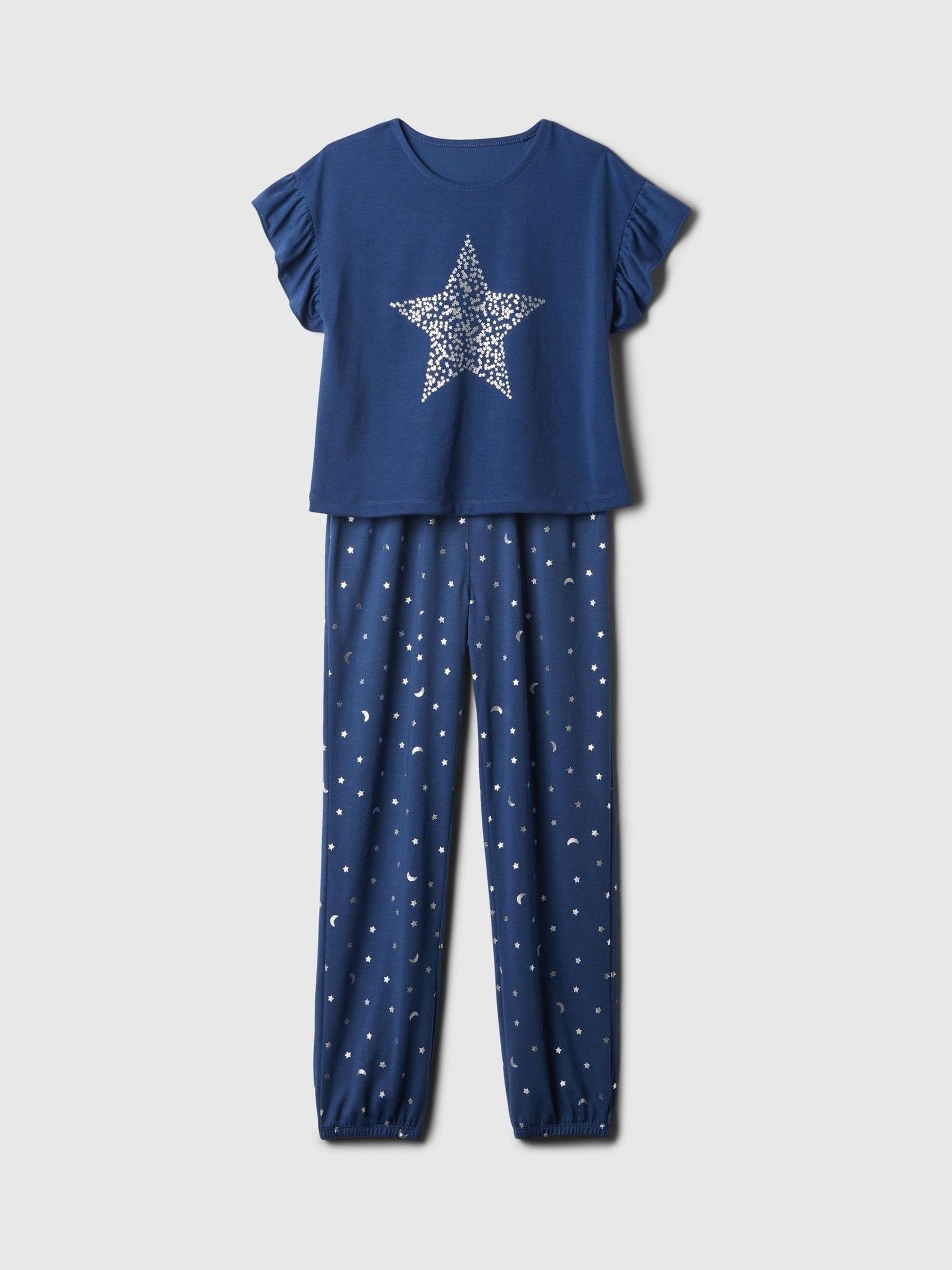 Blue Graphic Short Sleeve Pyjama Set (4-13yrs) - Image 3 of 3