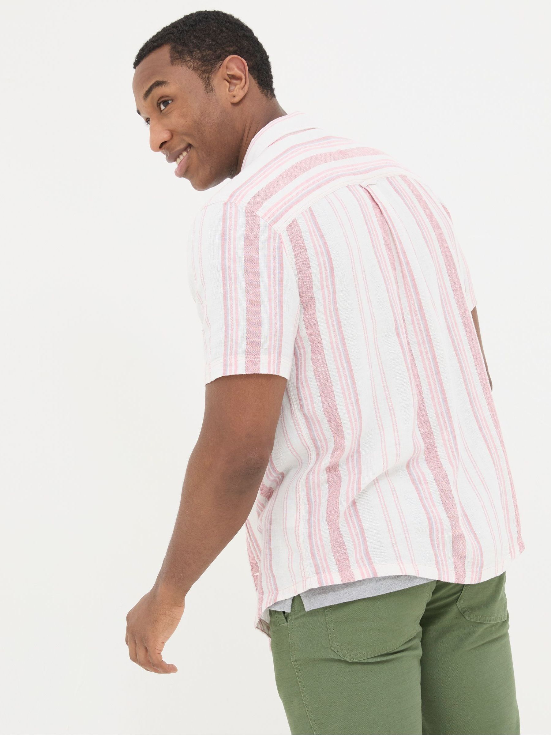 Pink Short Sleeve Danby Stripe Shirt - Image 2 of 5