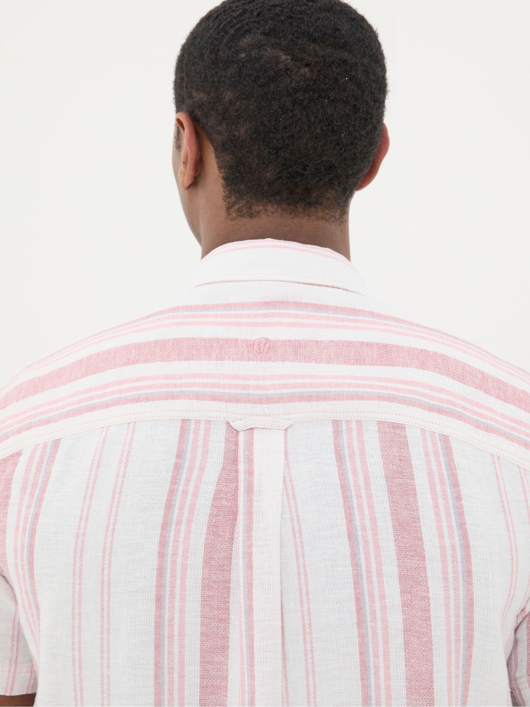 Pink Short Sleeve Danby Stripe Shirt - Image 4 of 5