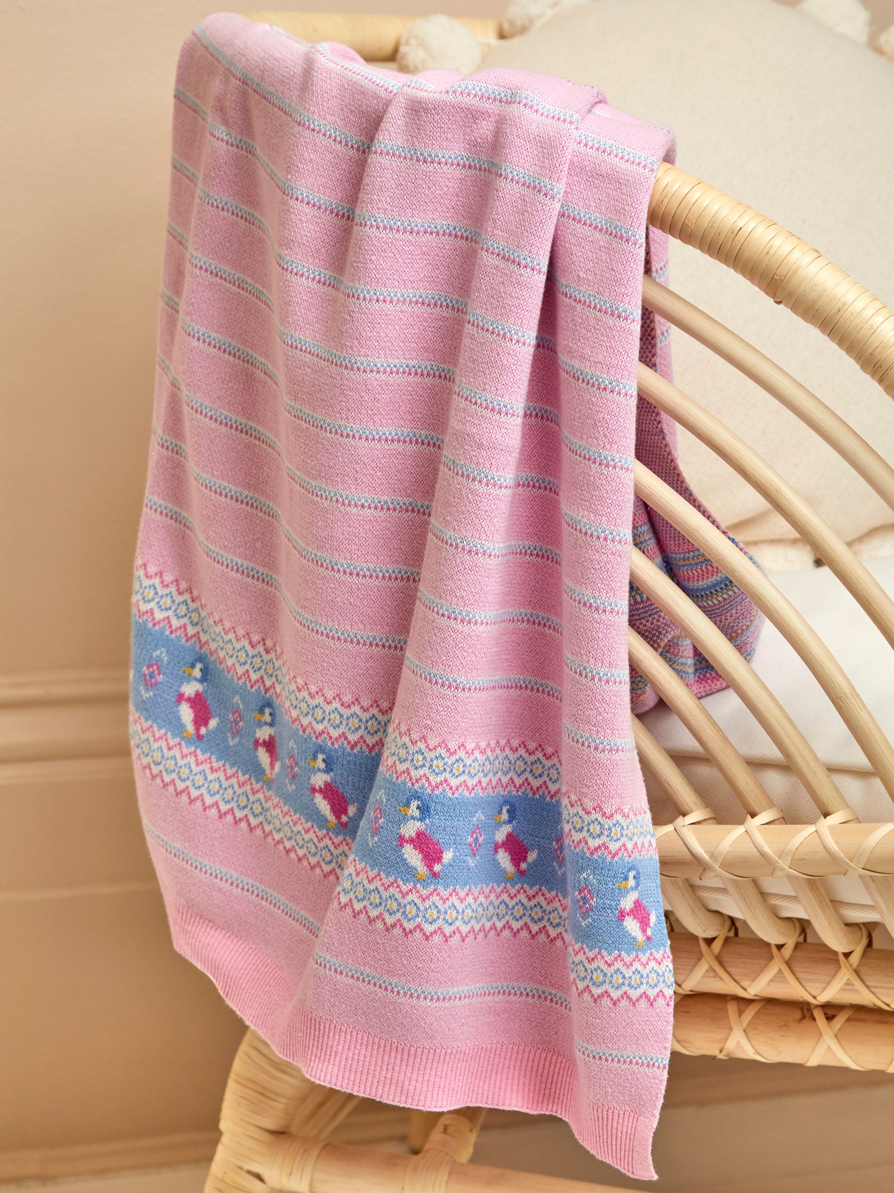 Pink Personalised Jemima Puddle-Duck Knitted Shawl - Image 5 of 5