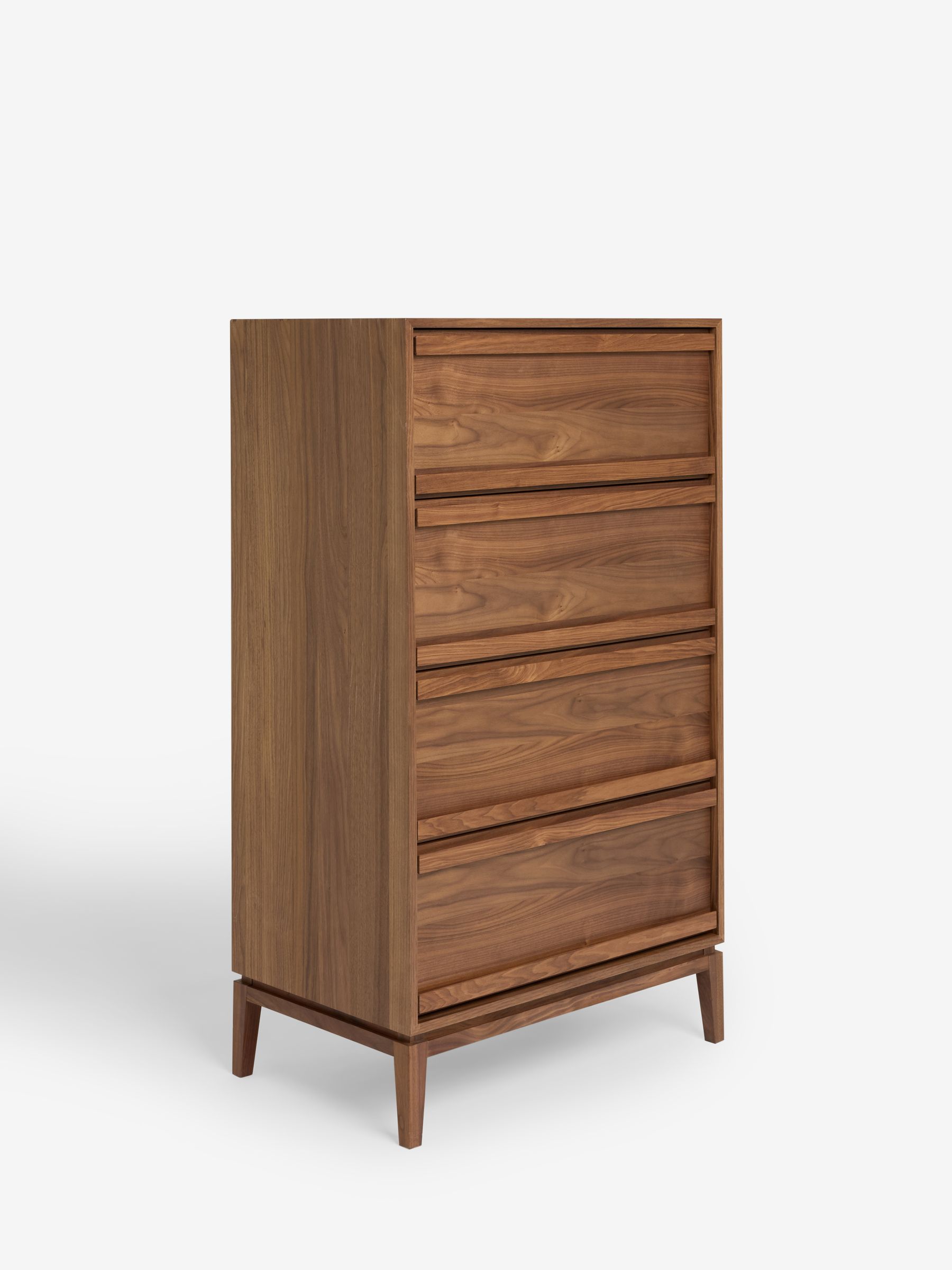Jasper Conran London Brown 4 Drawer Tall Belgrave Walnut Chest of Drawers - Image 5 of 6