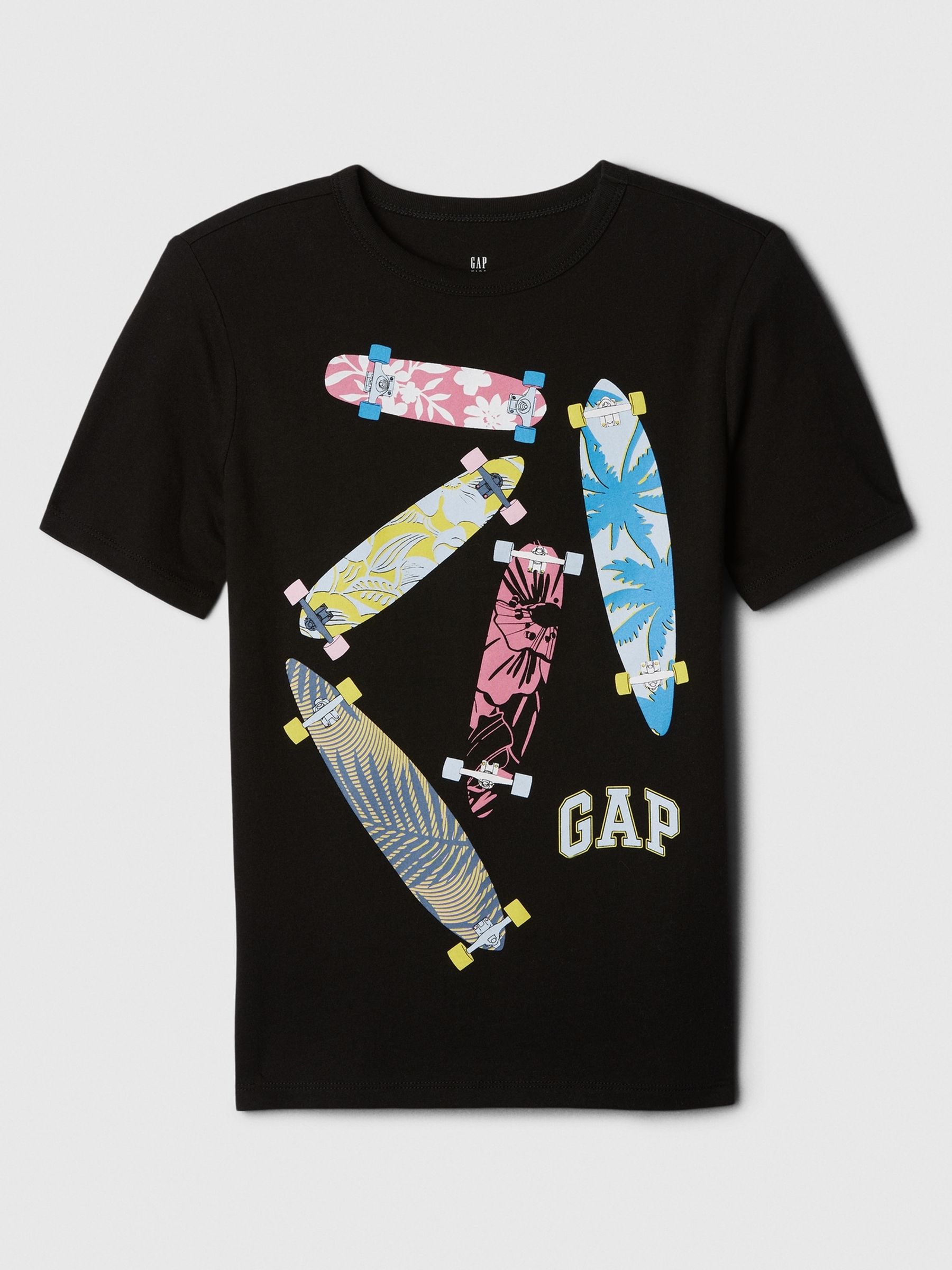 Black Graphic Short Sleeve Crew Neck T-Shirt (4-13yrs) - Image 1 of 2