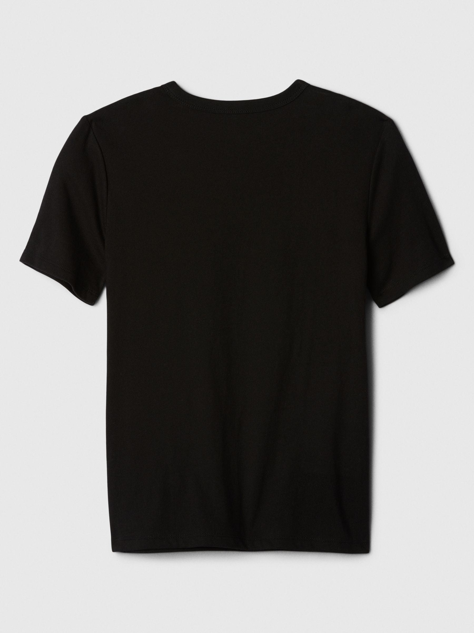 Black Graphic Short Sleeve Crew Neck T-Shirt (4-13yrs) - Image 2 of 2