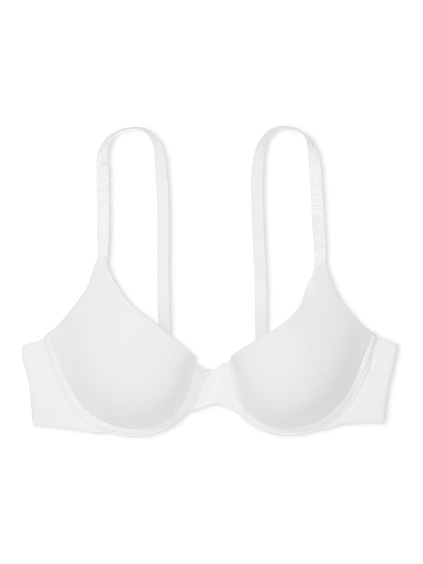 White Logo Strap Demi Lightly Lined Bra - Image 3 of 3