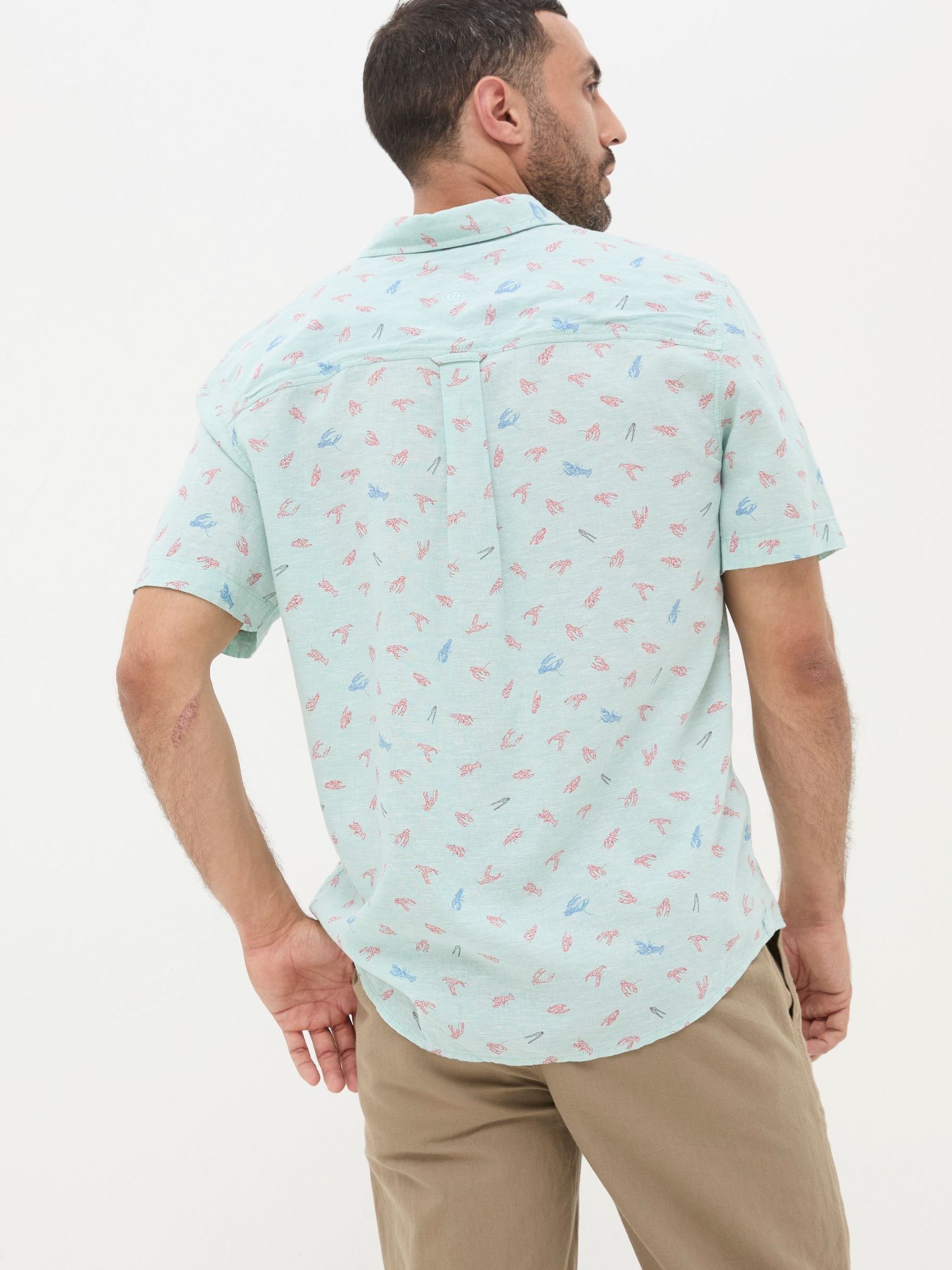 Blue Cracking Lobster Print Shirt - Image 2 of 6