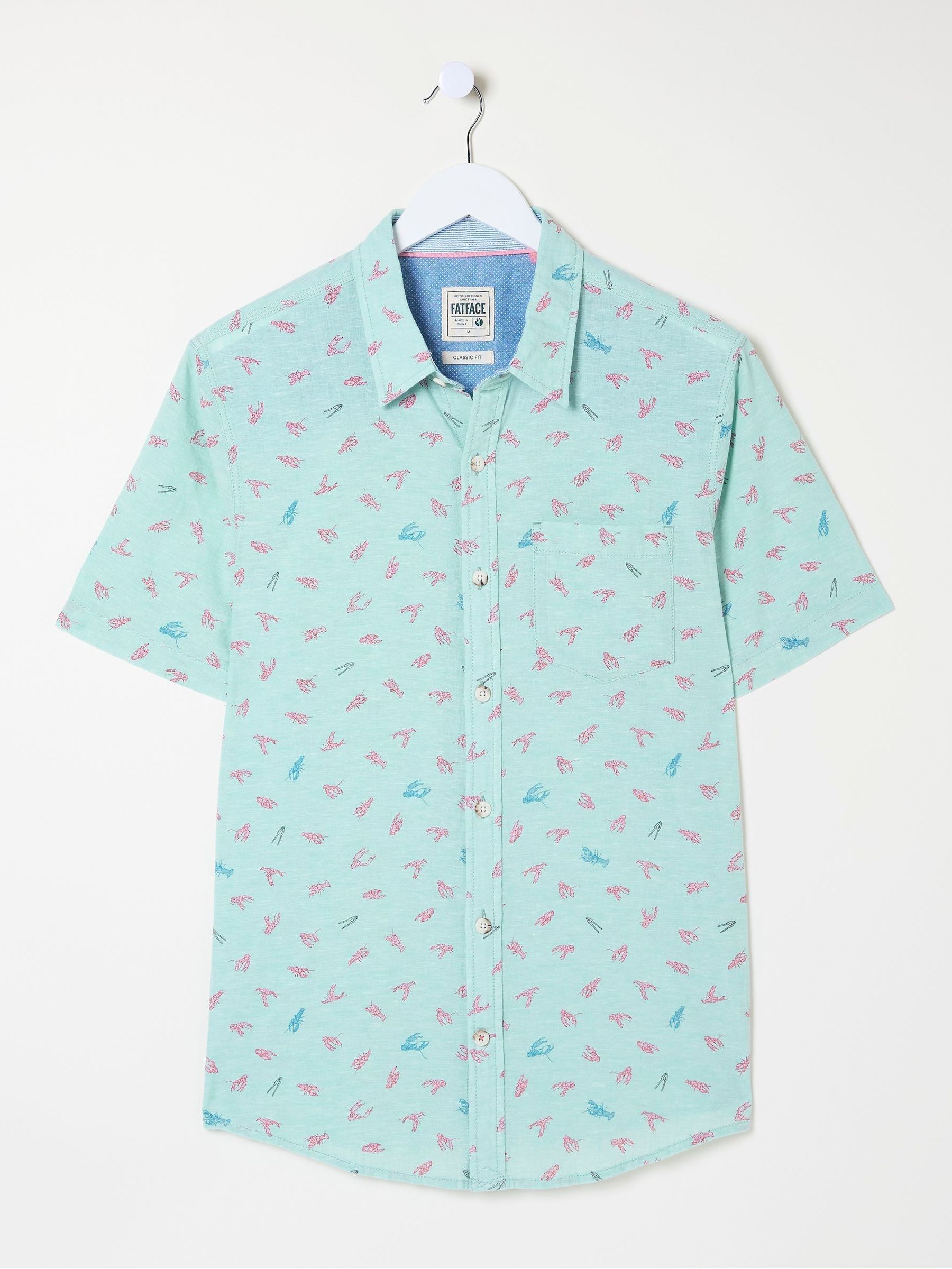 Blue Cracking Lobster Print Shirt - Image 6 of 6