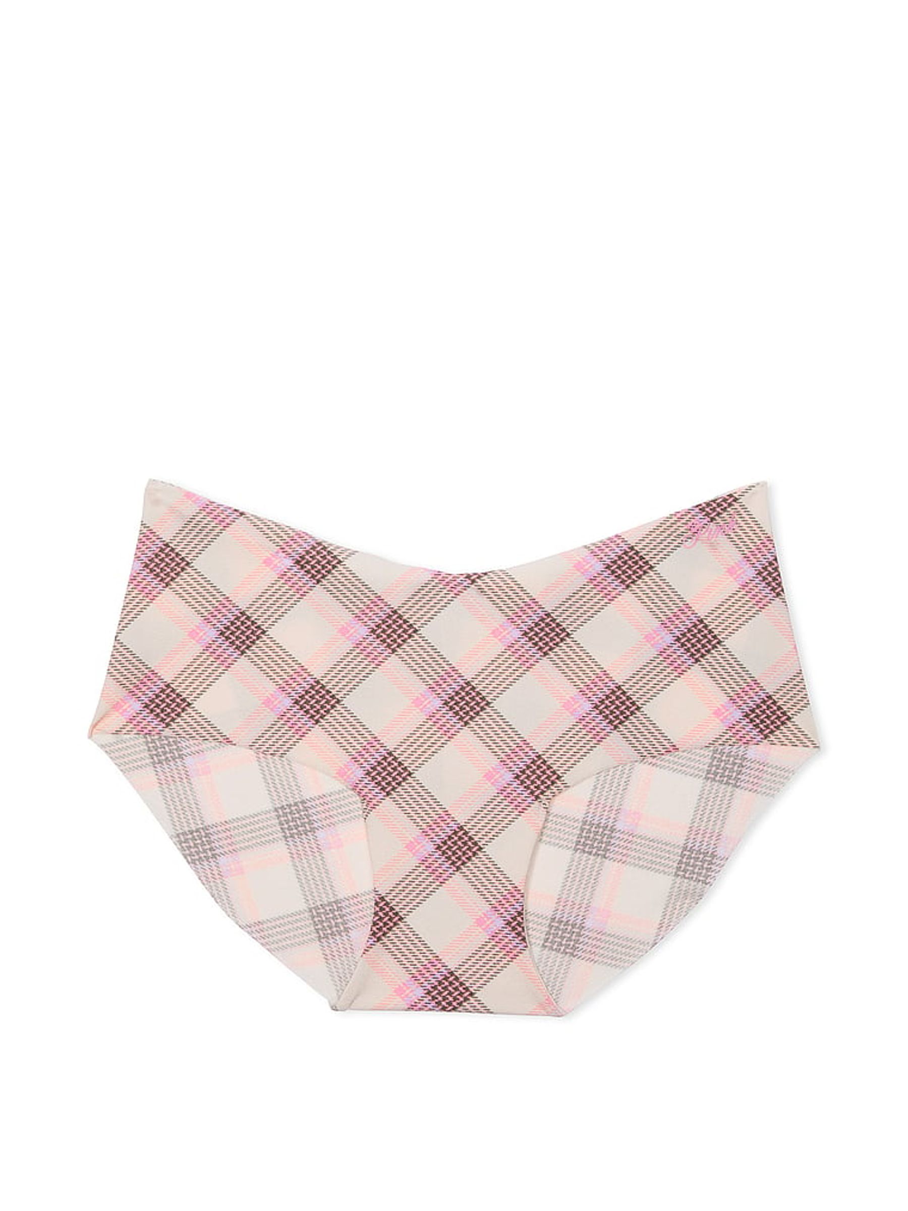 Moonstone Pink Plaid Hipster No Show Knickers - Image 3 of 3