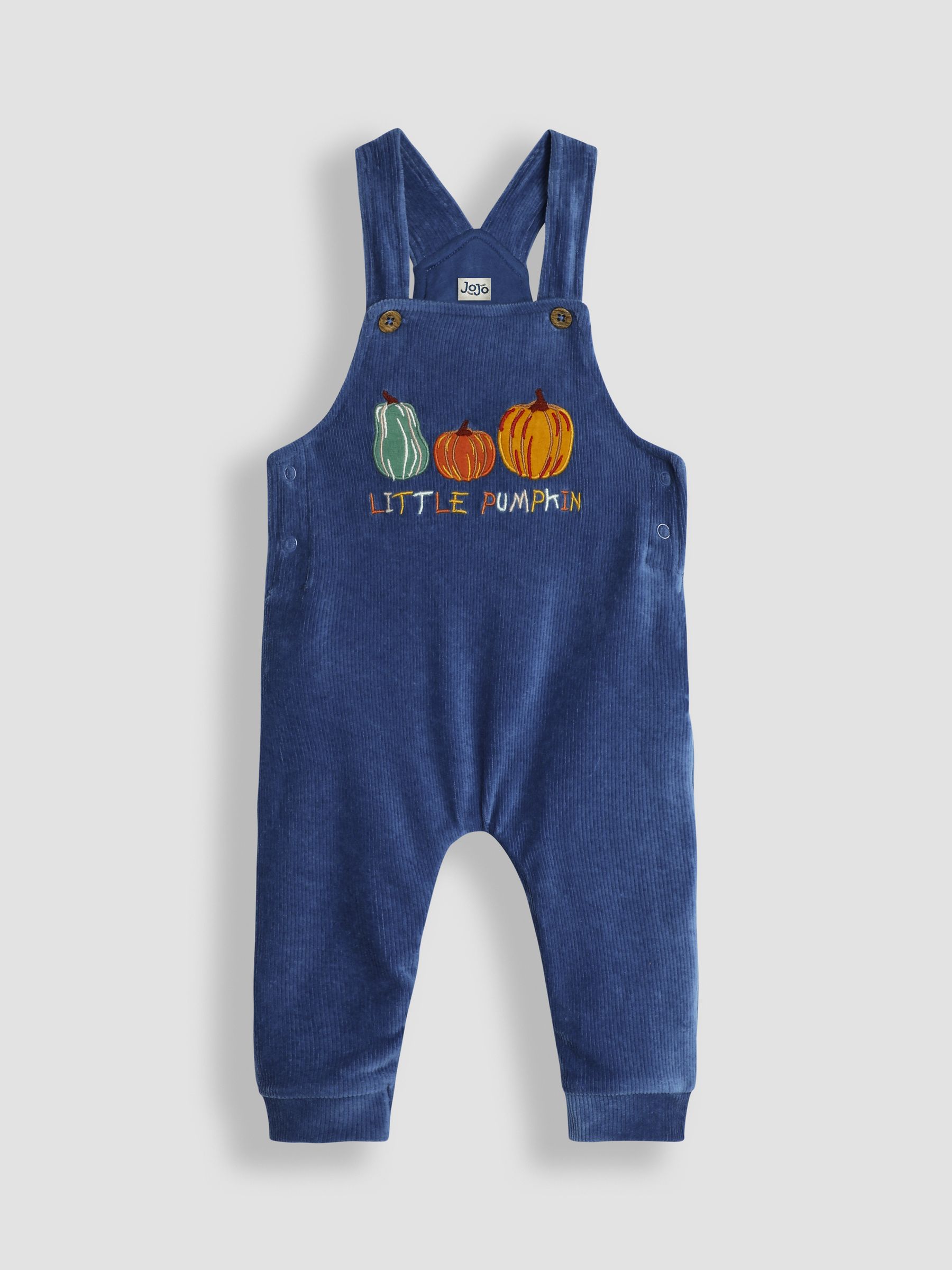 Denim Pumpkin Applique Velour Dungarees And Top Set - Image 2 of 6