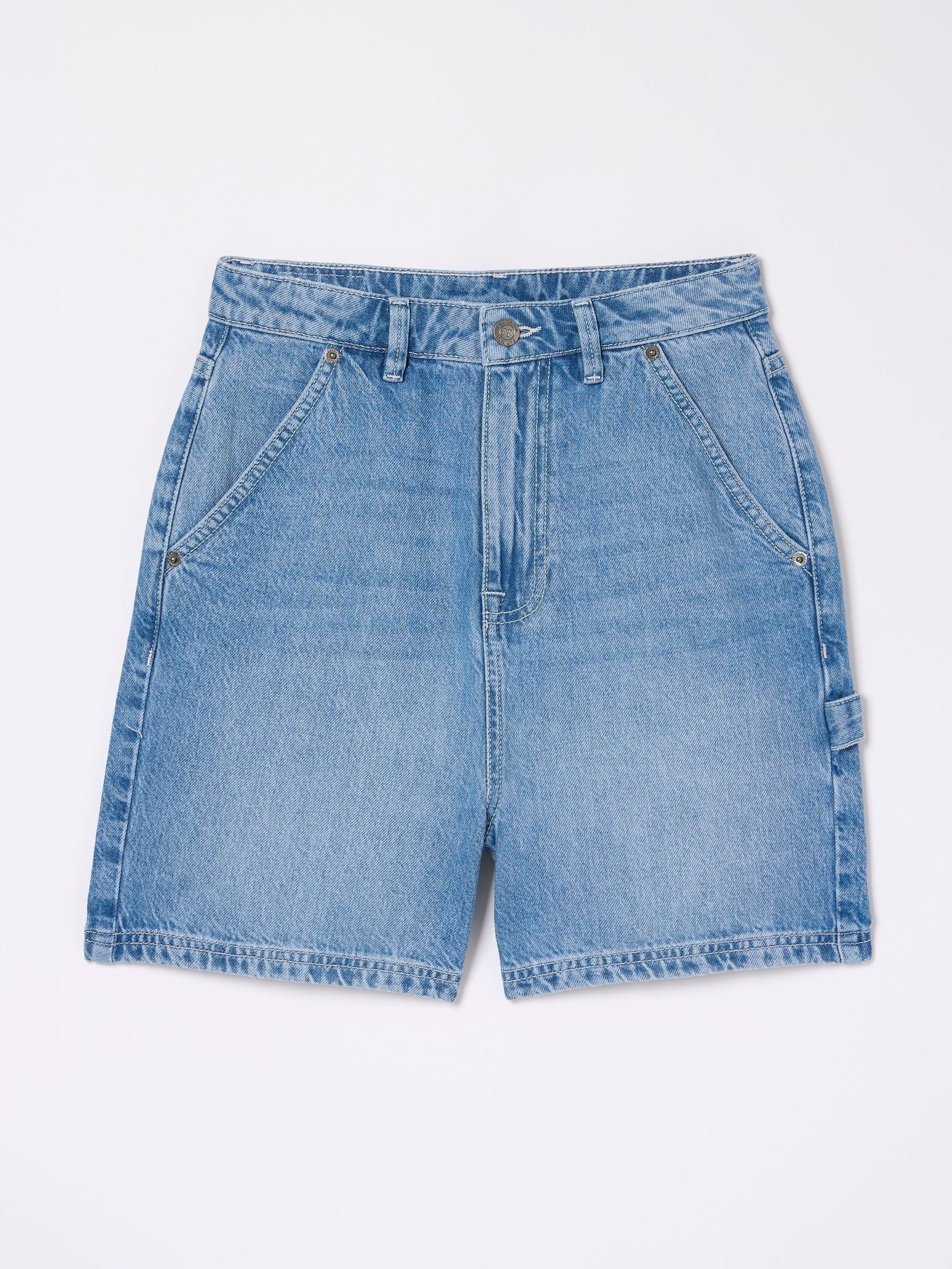 Cali Blue Denim Carpenter Shorts - Image 4 of 4