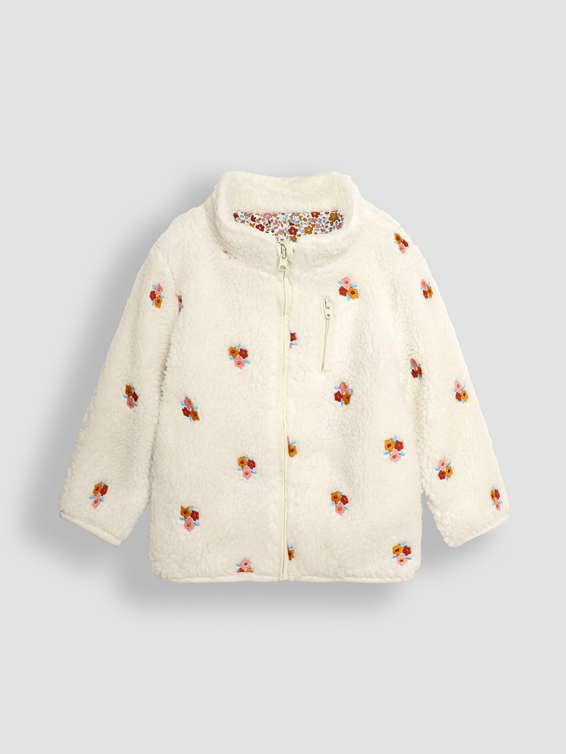 Cream Reversible Zip-Up Teddy Fleece - Image 2 of 6