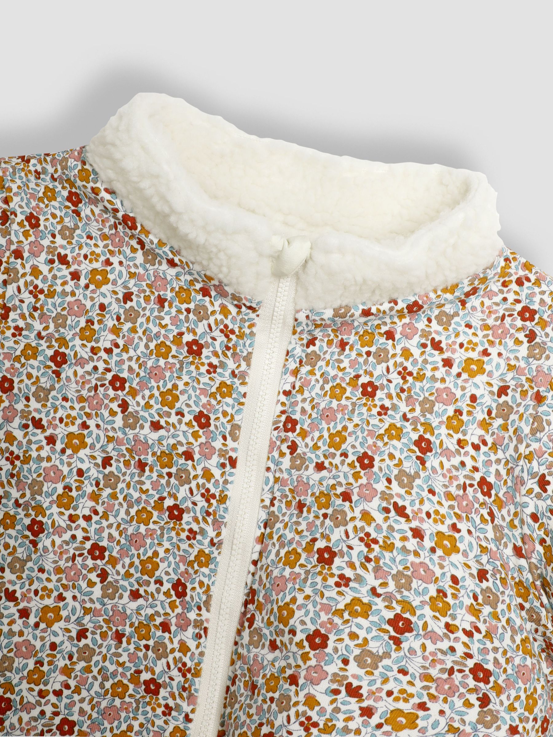 Cream Reversible Zip-Up Teddy Fleece - Image 6 of 6