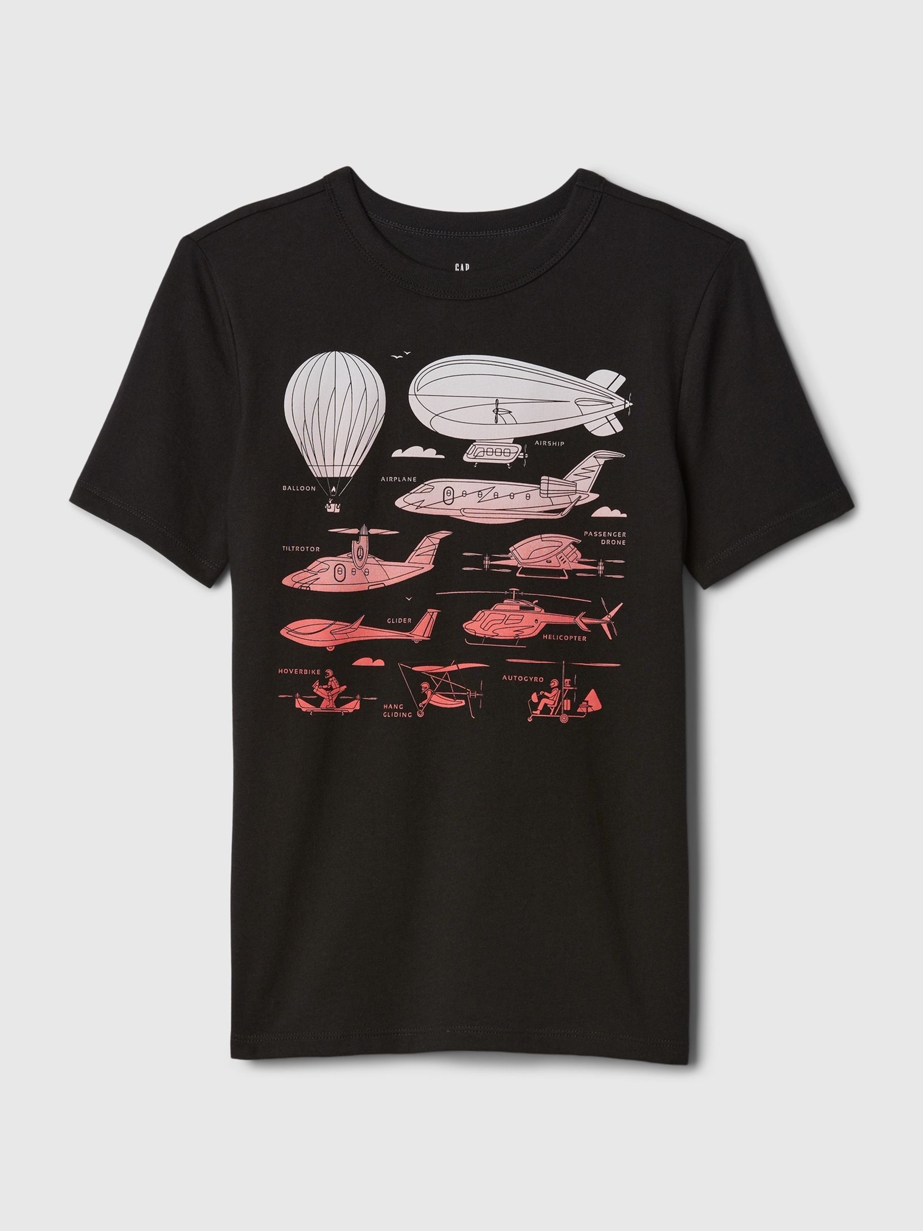 Black Graphic Crew Neck Short Sleeve T-Shirt (4-13yrs) - Image 1 of 2